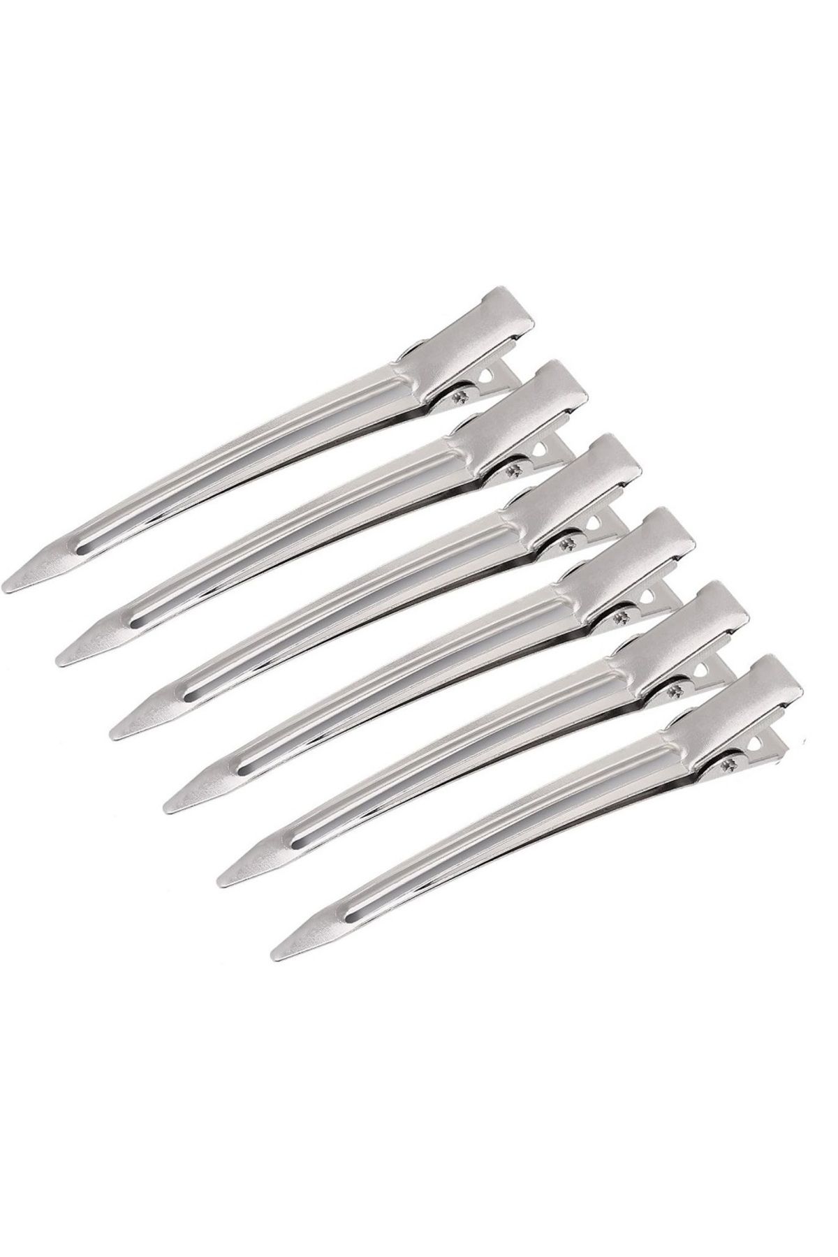 QUEENVİP Büyük Boy Metal Pens Toka 6'lı / Büyük Boy Metal Profesyonel Kuaför Tokası 6'lı
