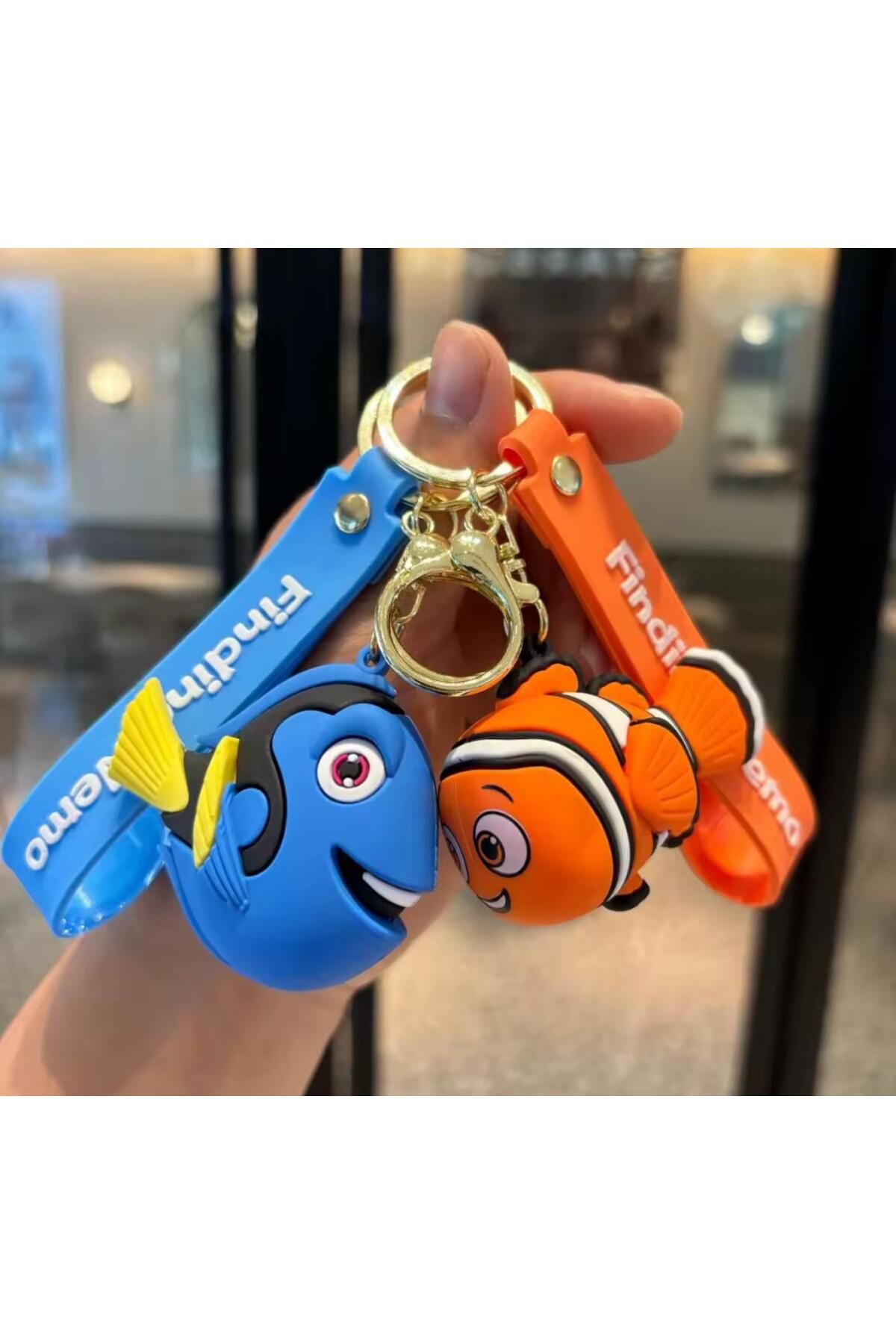 Millania 2'li Set 3DSilikon Anahtarlık, Nemo & Dory Çanta Aksesuarı - Okyanus Macerayı Dostluğu Yanınızda 🐠