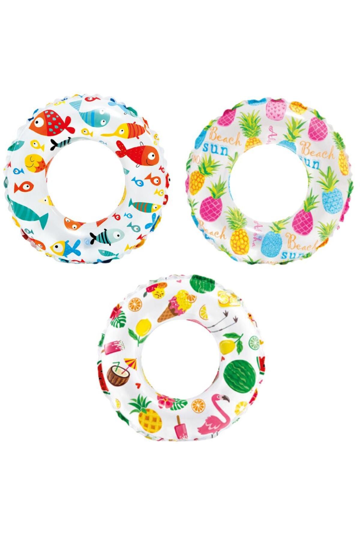 NEZADE STORE Desenli Lüks Simit 51 Cm İntex - 59230 (Lisinya)
