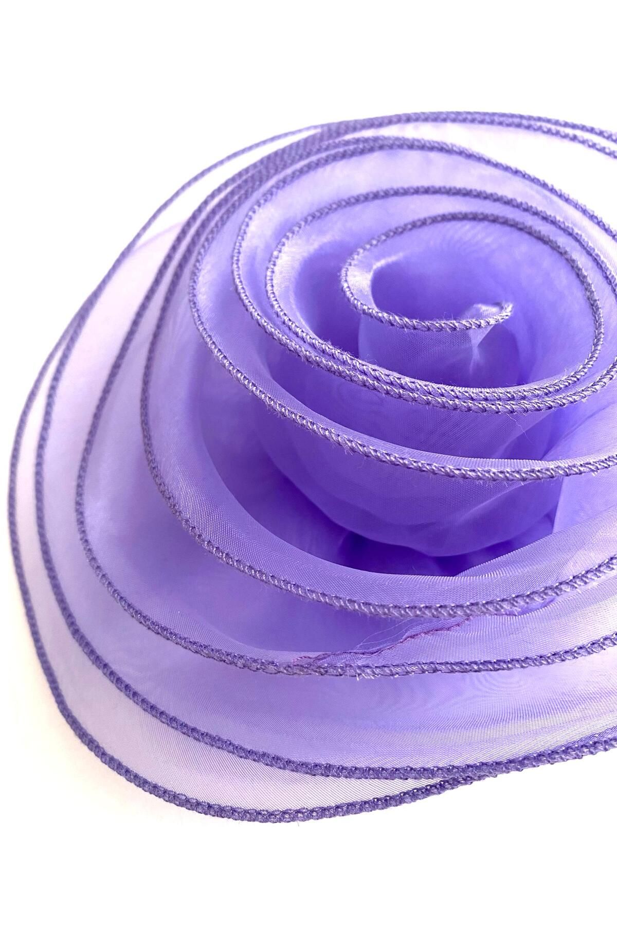 ELLE BROŞ Organize Tül Kumaş Broş (17 Cm’dir )