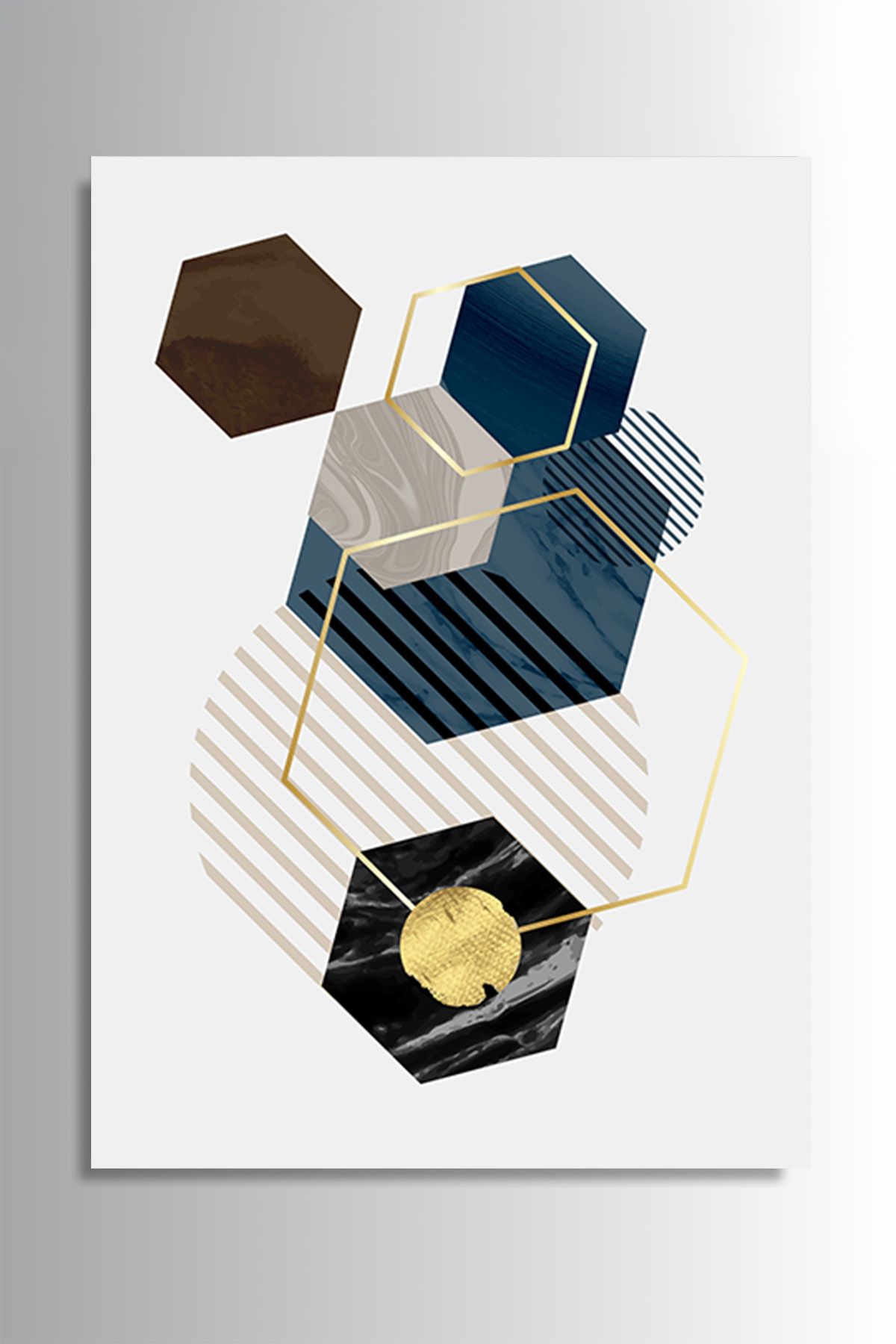 Nejjelo Geometrik Renkli Desen Cam Tablo Hediyelik Kırılmaz