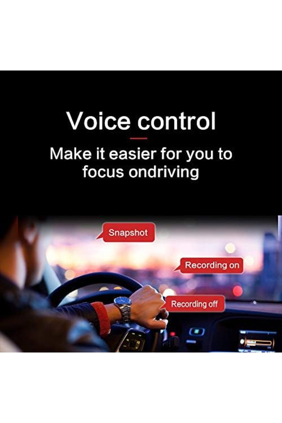 Hikvision-Hikvision Car Dashboard Camera 1600P30 Wide Angle 130° with G Sensor, Wi-Fi, WDR, Loop Recording 3