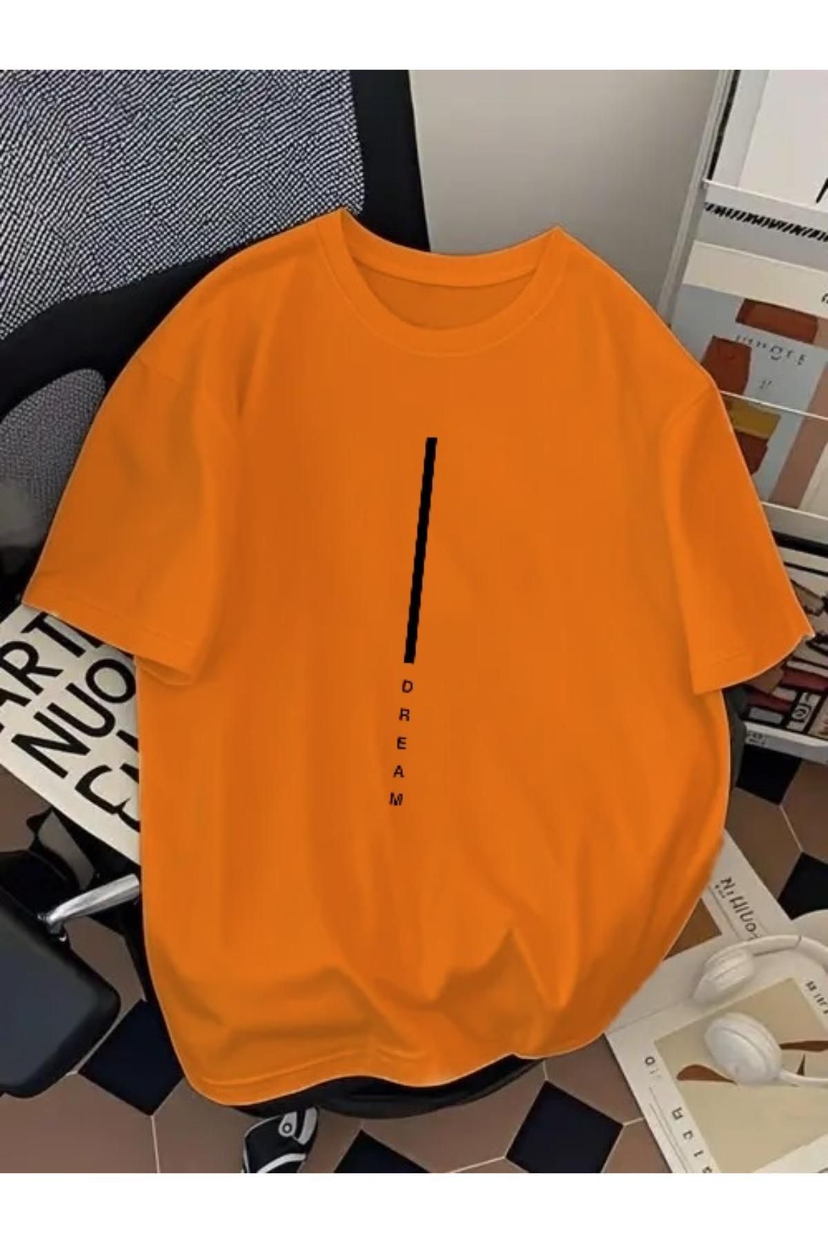 EQİ Dream Siyah Çizgi Baskılı Oversize T-Shirt