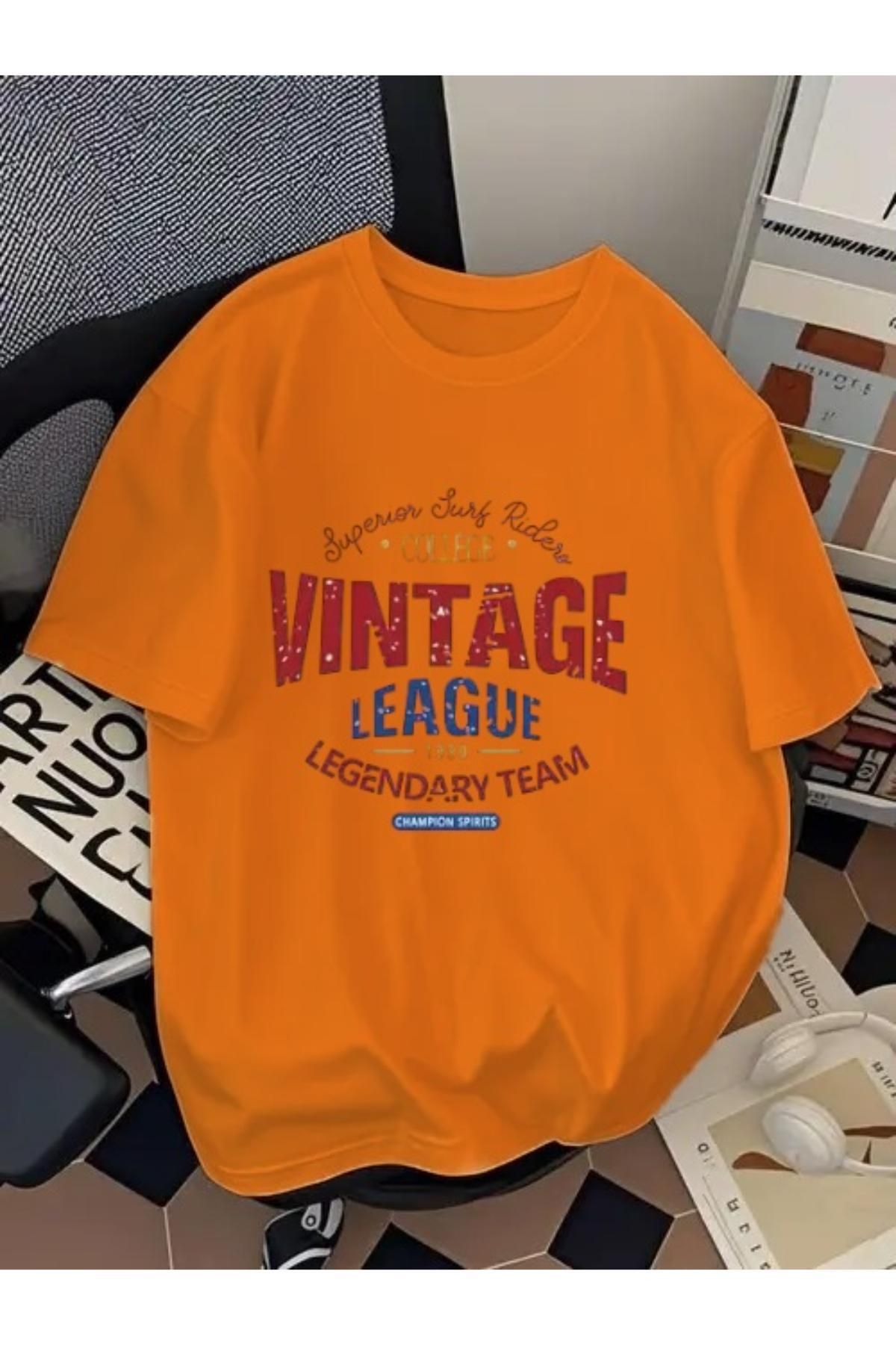 EQİ Vintage Baskılı Oversize T-Shirt
