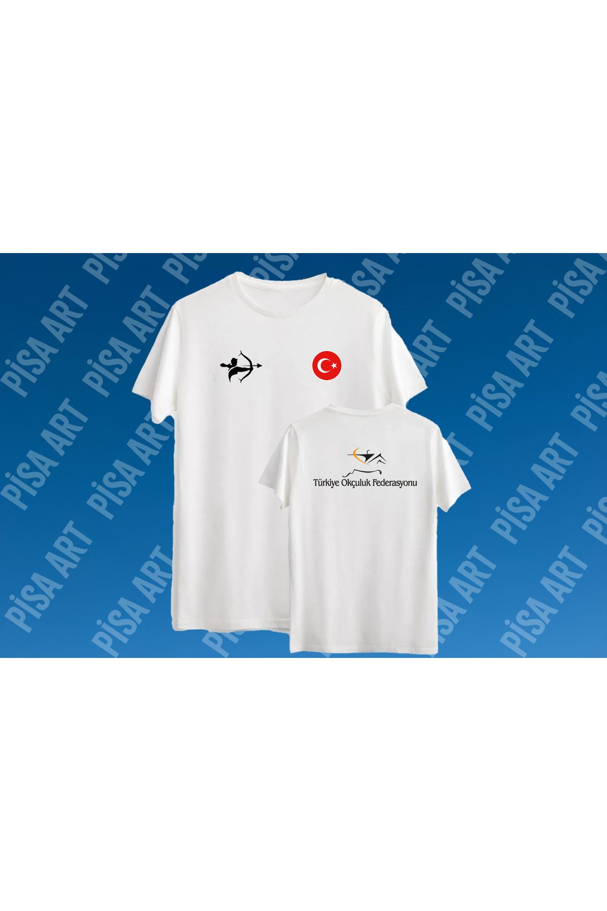Pisa Art OKÇULUK TÜRKİYE TASARIMLI UNISEX ÇOCUK VE YETİŞKİN T-SHIRT KİŞİYE ÖZEL BASKI YAPILIR