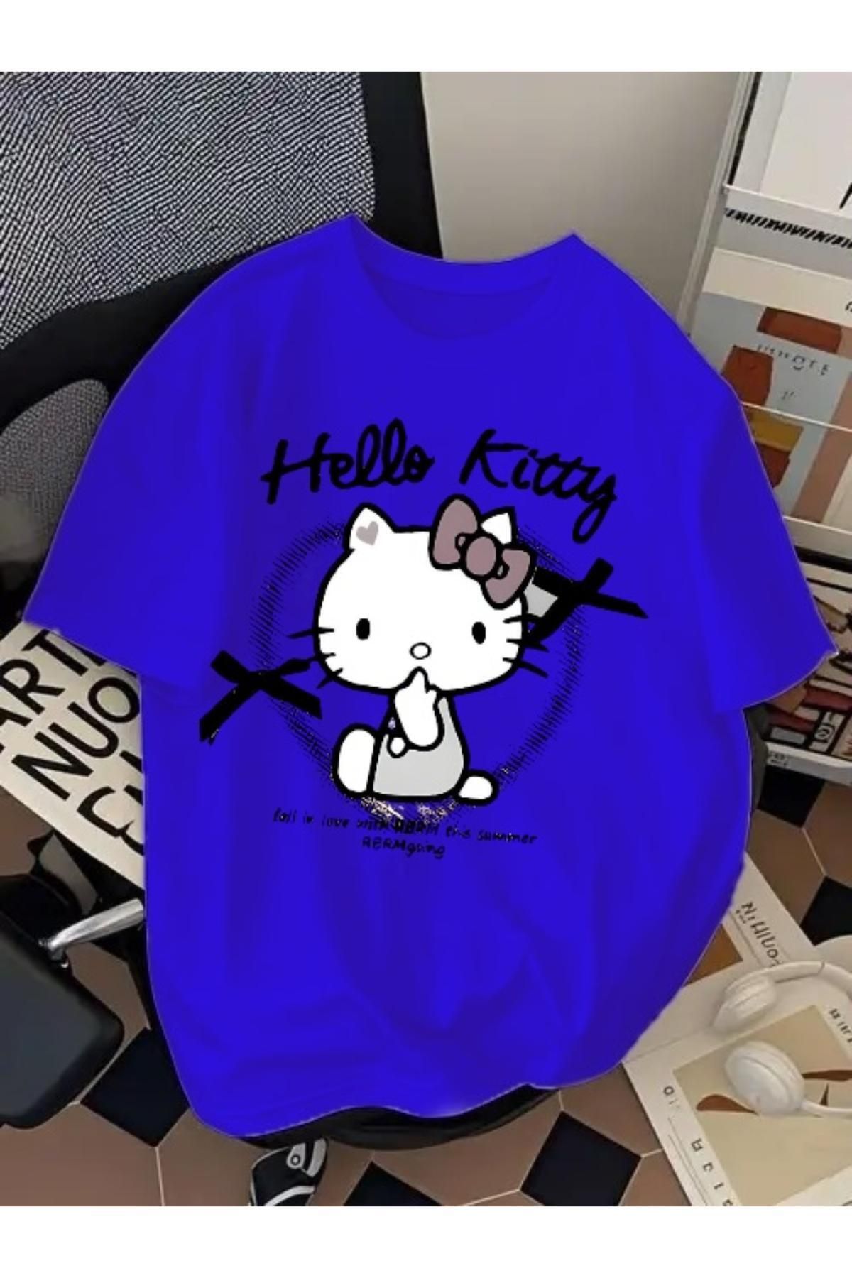 EQİ Hello Kitty Baskılı Oversize T-Shirt