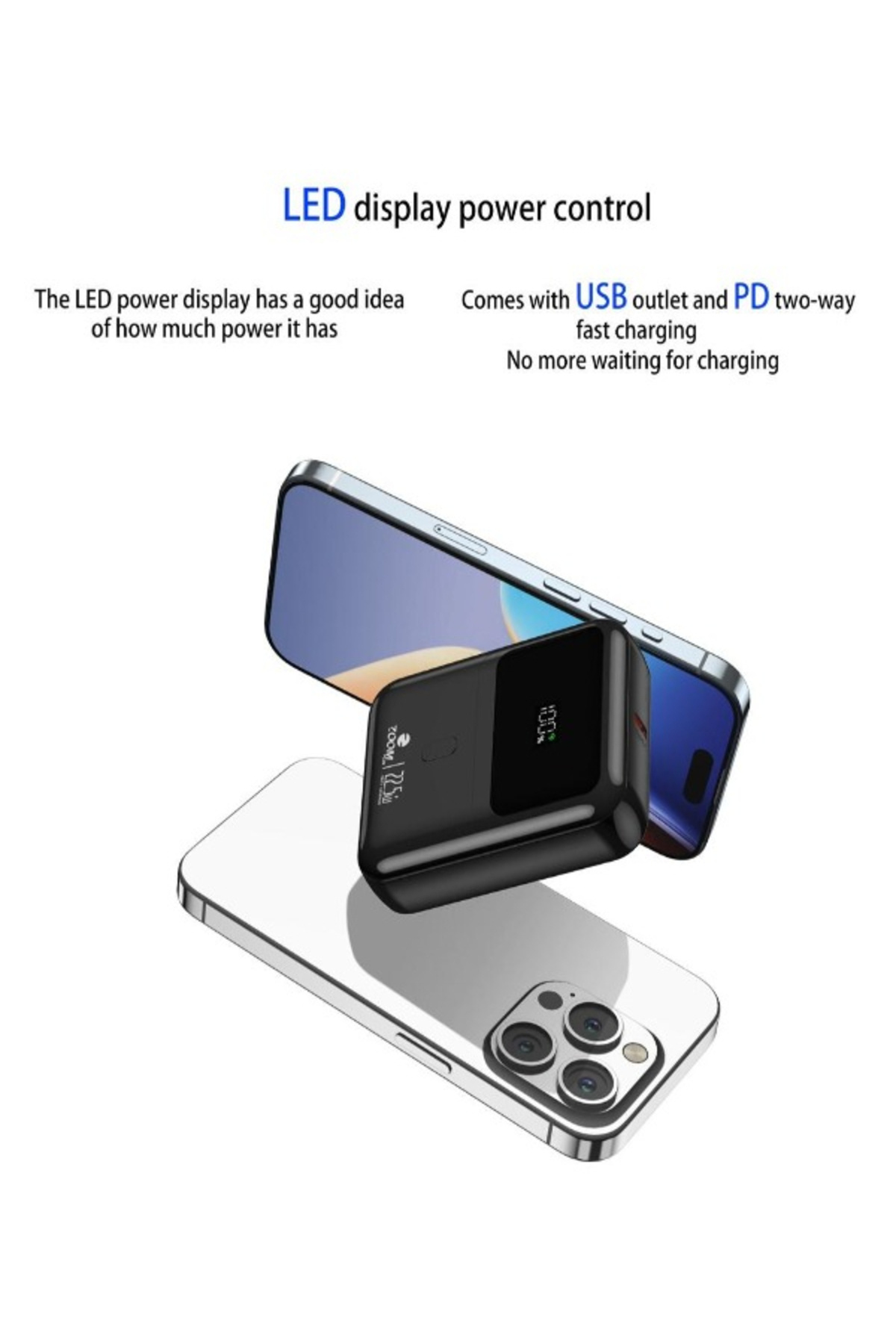 Zoom Plus-10000mah Power Bank With 22.5w Fast Charging Compactable Design And Universal Ports Usb-a & Type-c 4