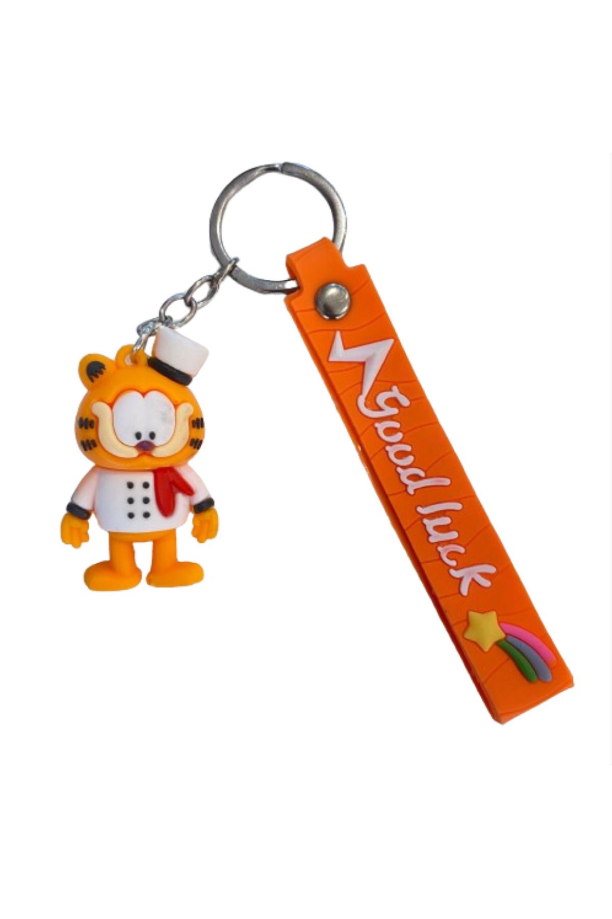 Bizde Ne Yok ki Garfield Korsan Kedi 3D Anahtarlık Oyuncak Ve Çanta Aksesuarı