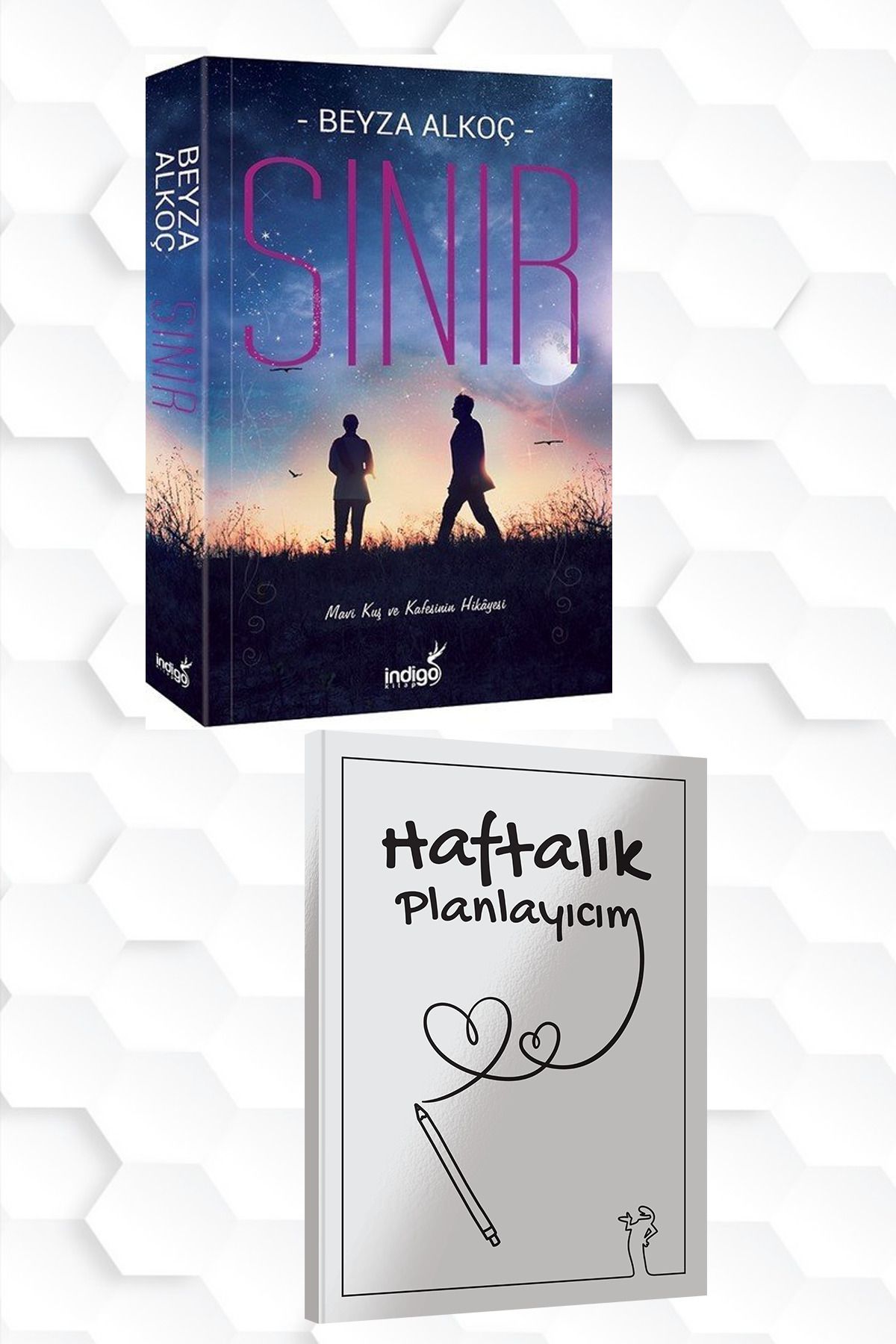İndigo Kitap CİLTLİ-BEYZA ALKOÇ-SINIR+HAFTALIK PLANLAYICIM (52 HAFTA) HEDİYE