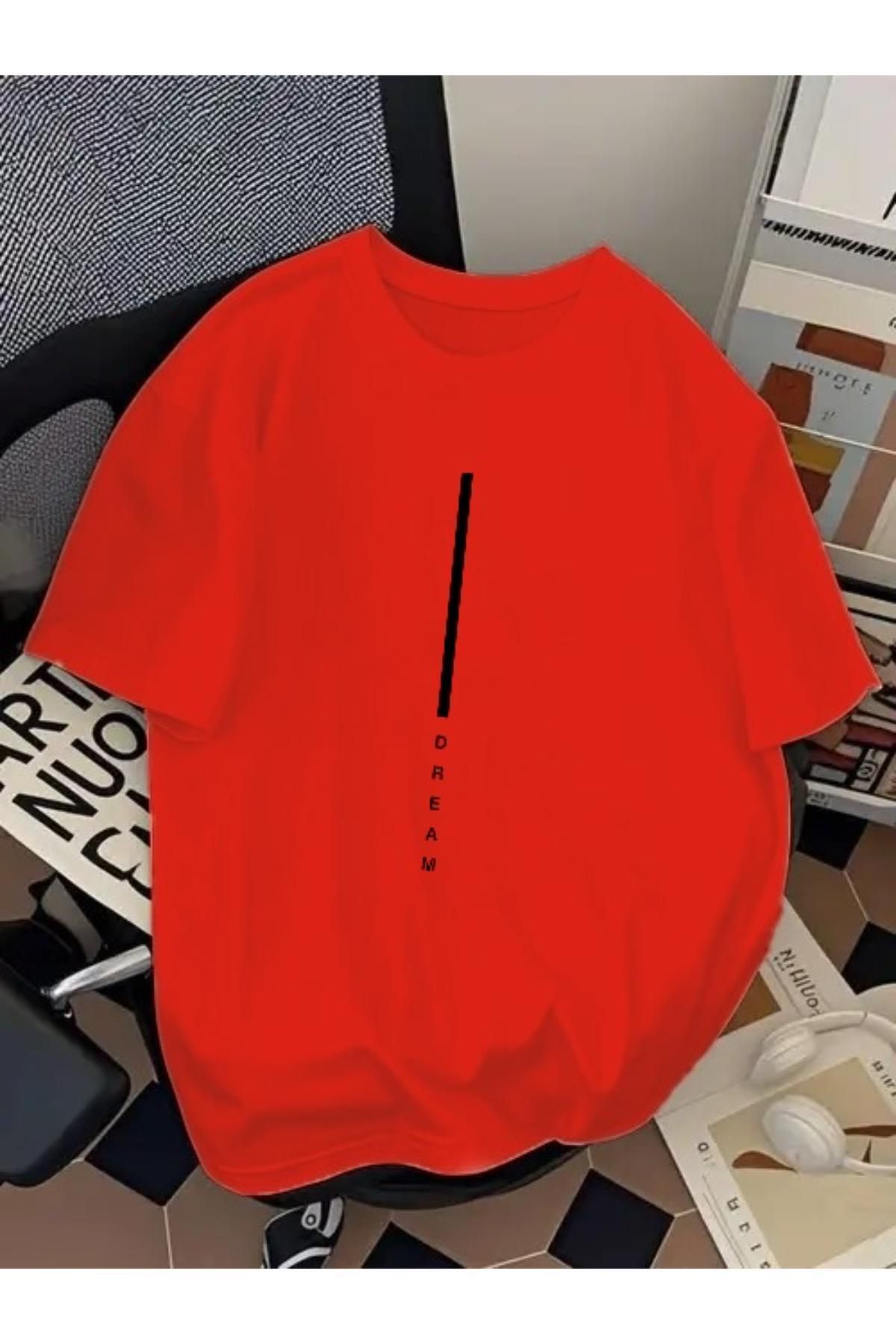 EQİ Dream Siyah Çizgi Baskılı Oversize T-Shirt