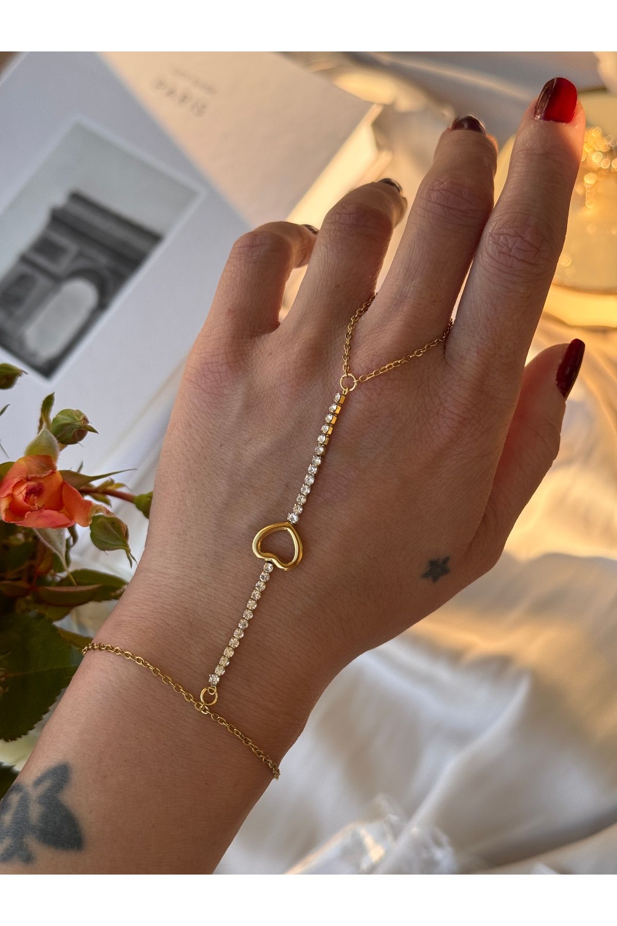 HERCY 316 L Paslanmaz Çelik Zirkon Taşlı Şahmeran | Gold Şahmeran