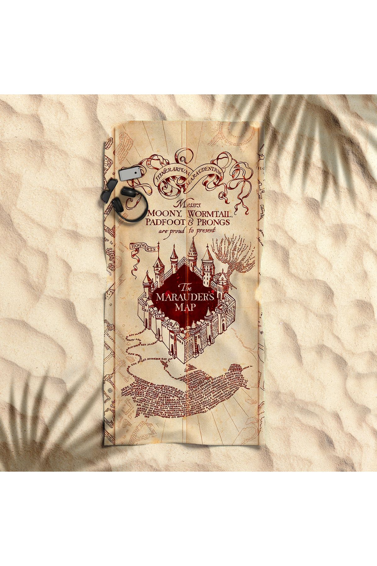 hediyechy GİFT DUVET COVER marauders map baskılı piaj havlusu