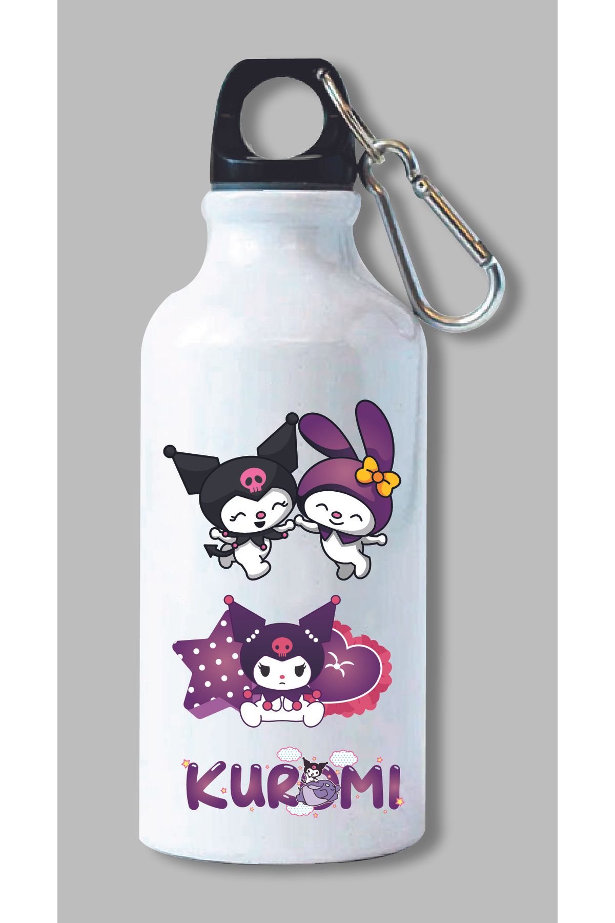 DKDZ SHOP Kuromi Baskılı Metal Suluk 600ml.