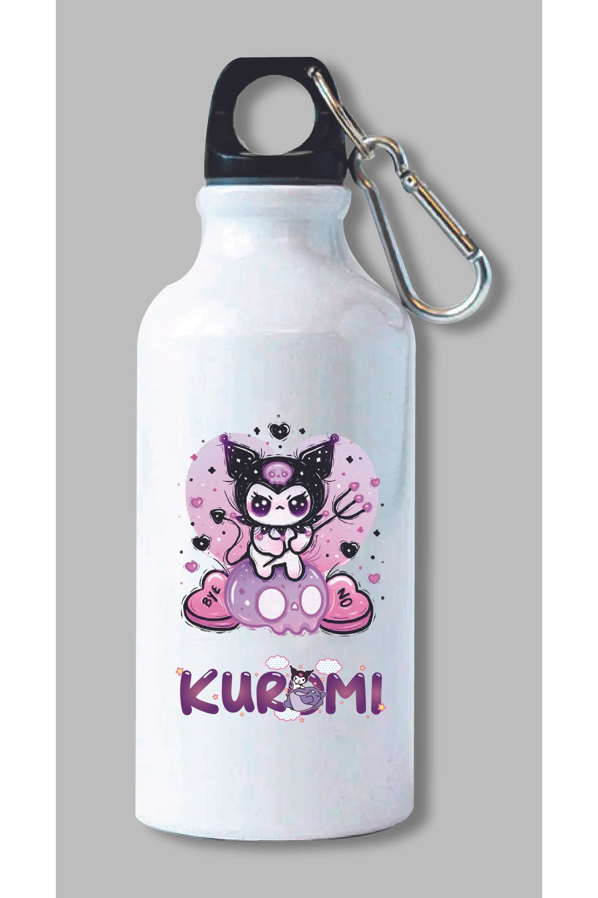 DKDZ SHOP Kuromi Baskılı Metal Suluk 600ml.