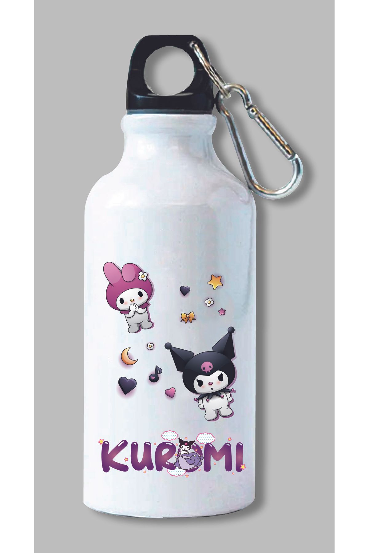 DKDZ SHOP Kuromi Baskılı Metal Suluk 600ml.