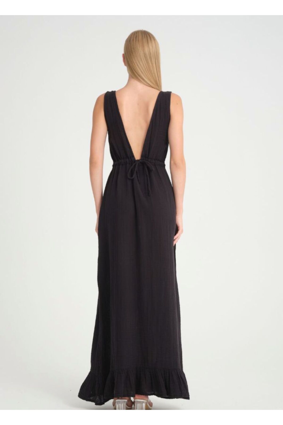 MODAGK Boho Müslin Keten Elbise