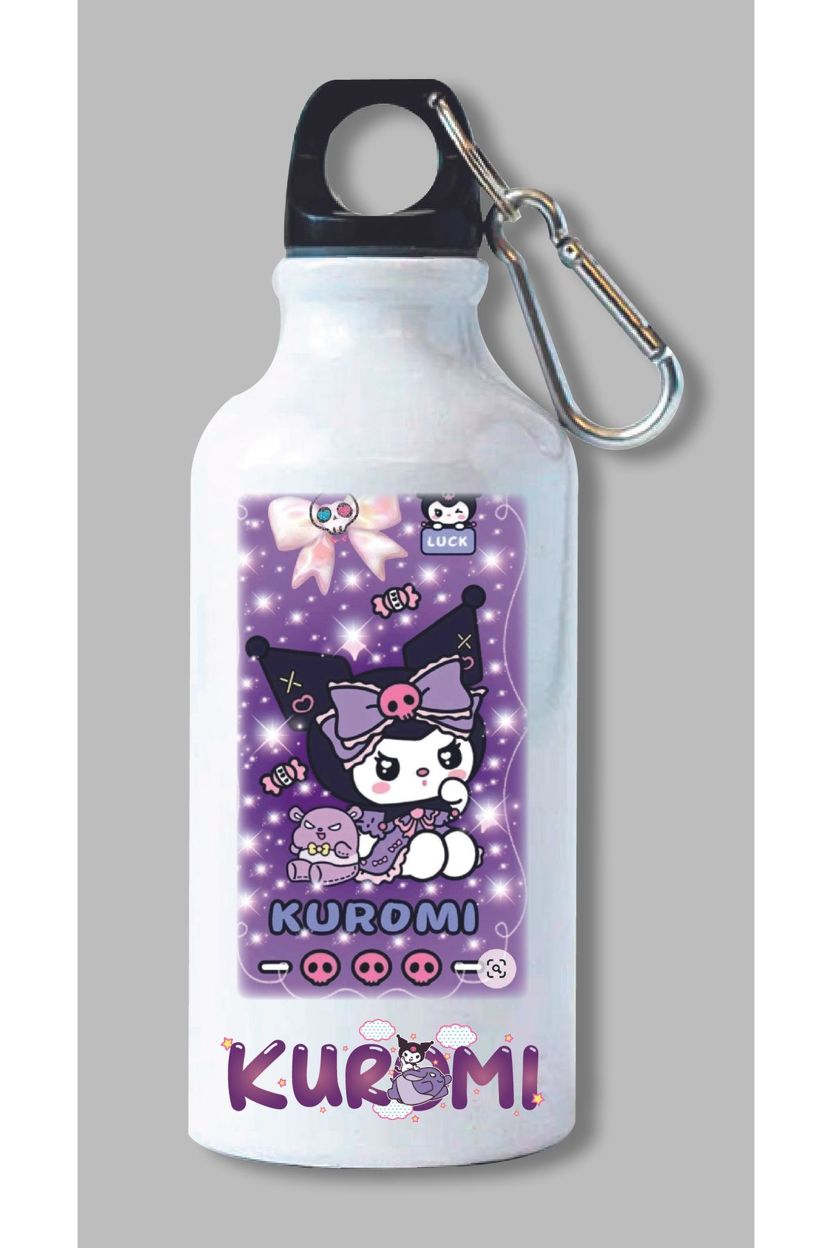 DKDZ SHOP Sonic Baskılı Kancalı Su Matarası 600ml.