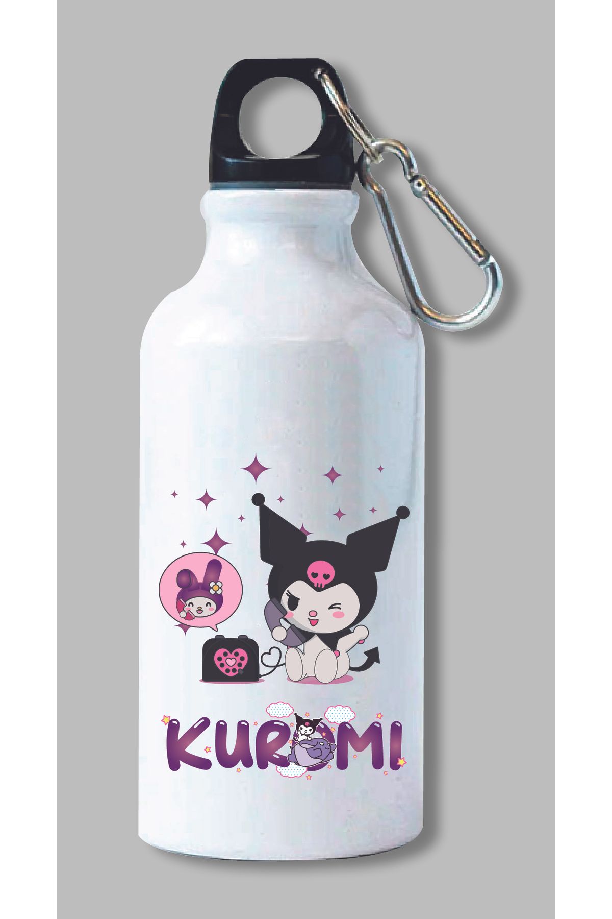 DKDZ SHOP Kuromi Baskılı Metal Suluk 600ml.