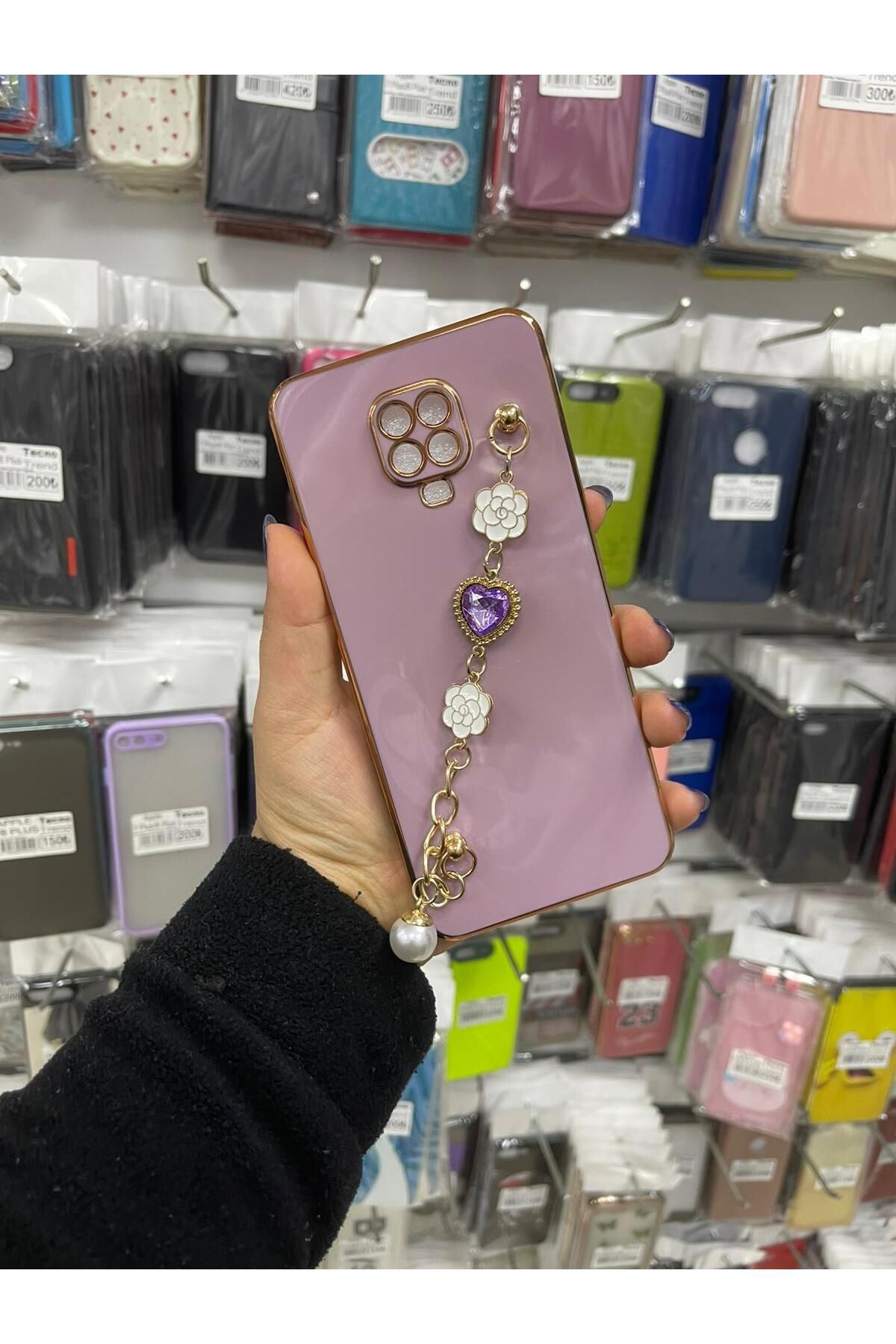 TECNOTREND Redmi Note 9 Pro/Note 9s Uyumlu el tutamaclı kamera korumalı taka silikon kapak