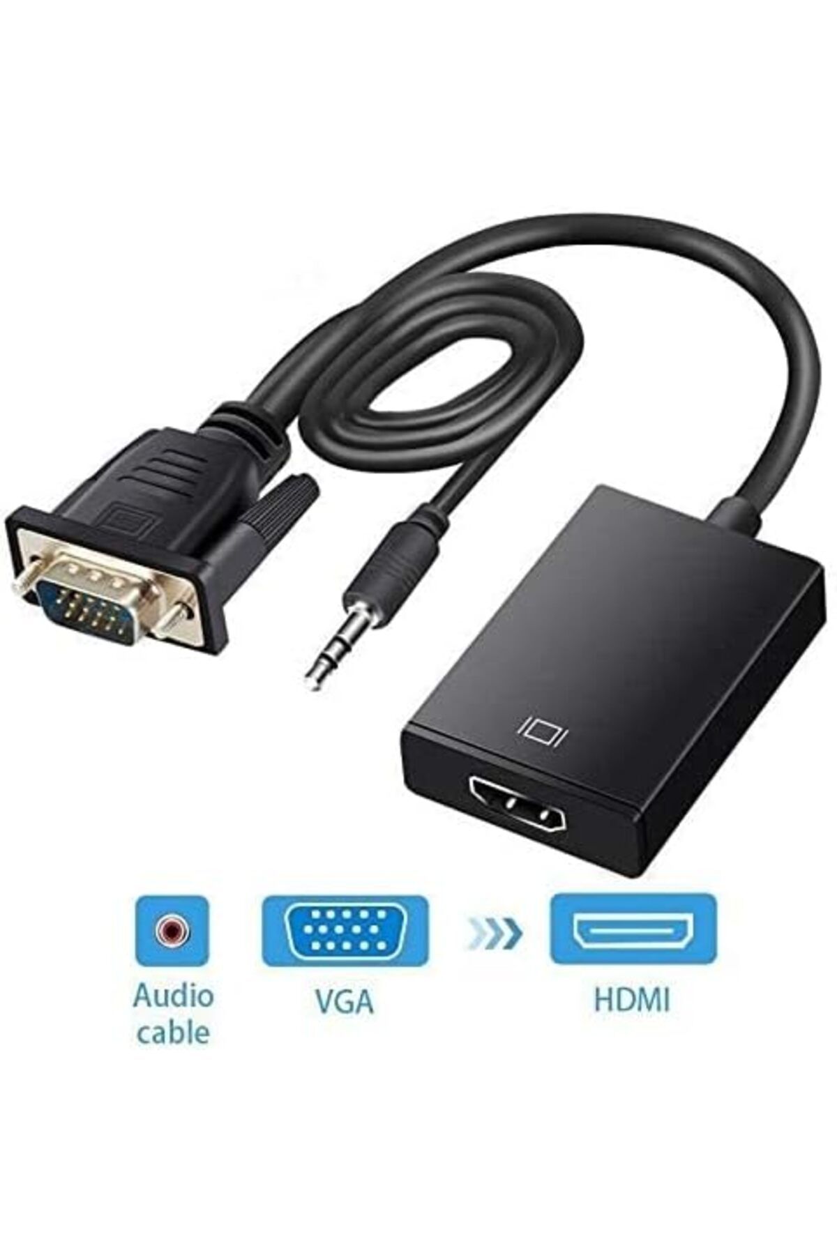 Other-VGA to HDMI Converter Adapter, VGA Male to HDMI Female Cable with 1080P HD Video and Audio Support 4