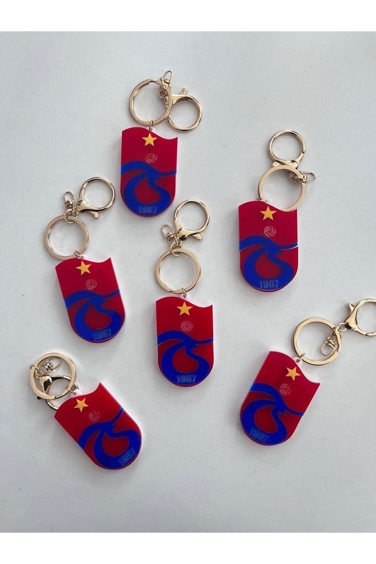 Handmade Trabzonspor temalı akrilik çanta charm veya anahtarlık