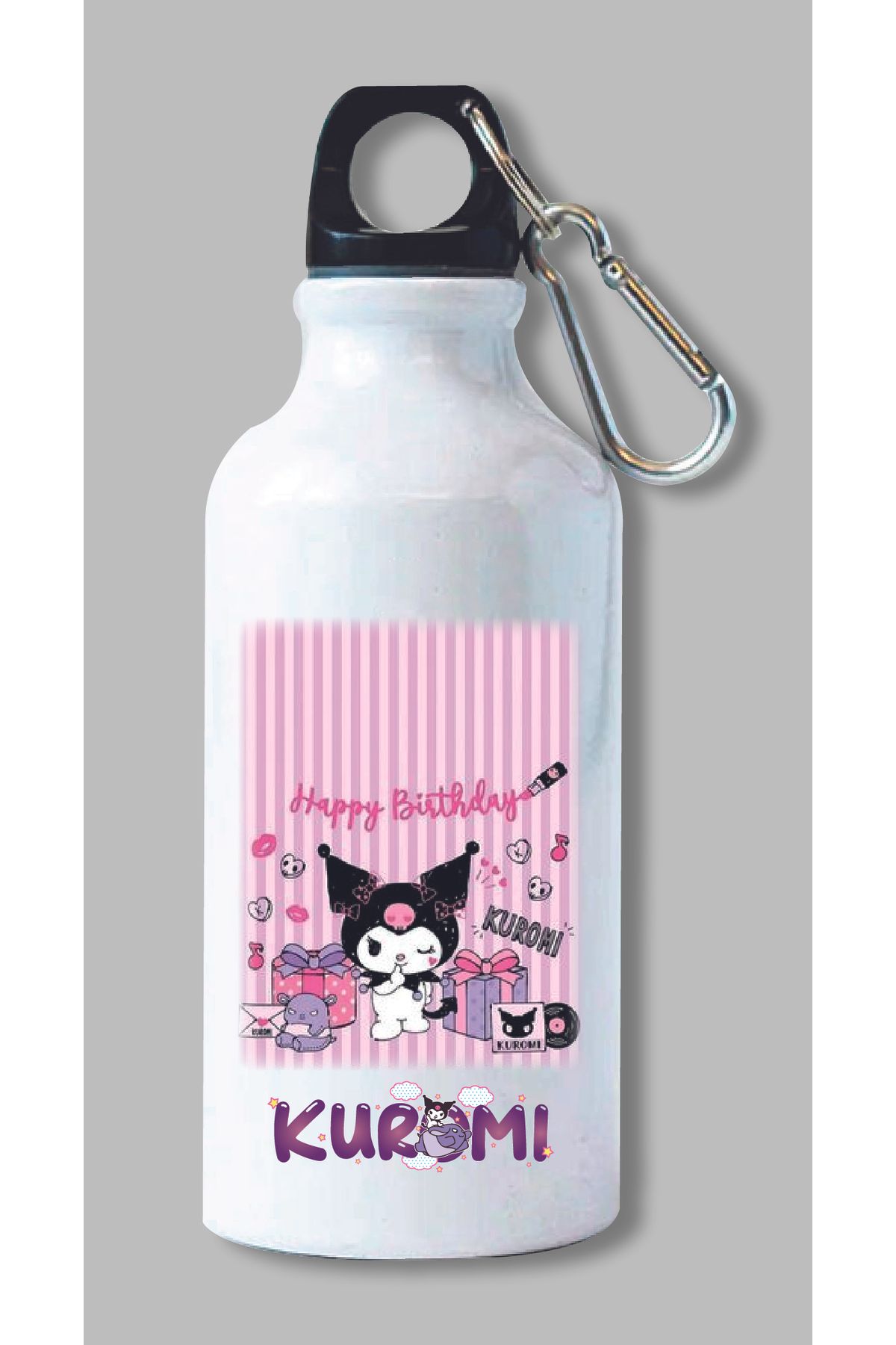 DKDZ SHOP Kuromi Baskılı Metal Suluk 600ml.