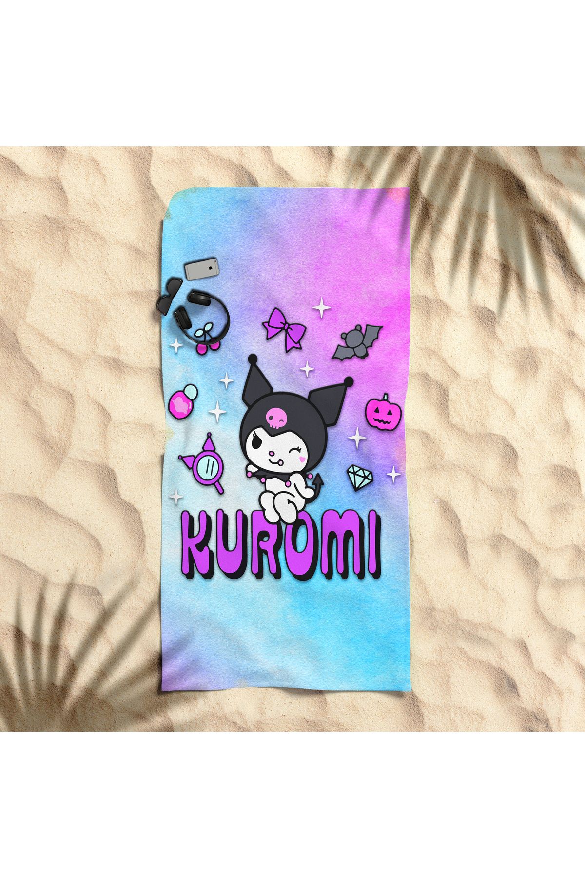 hediyechy GİFT DUVET COVER kuromi baskılı piaj havlusu