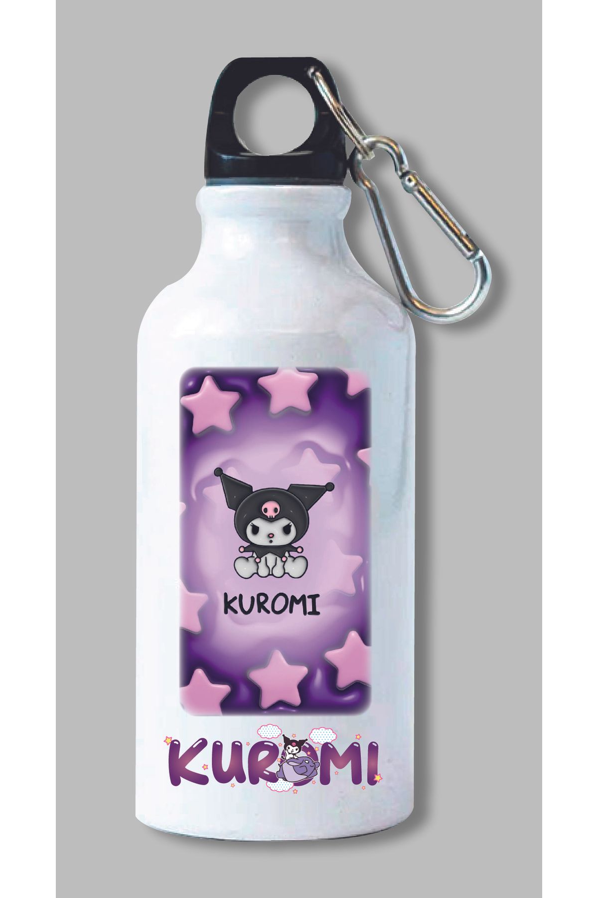 DKDZ SHOP Sonic Baskılı Kancalı Su Matarası 600ml.