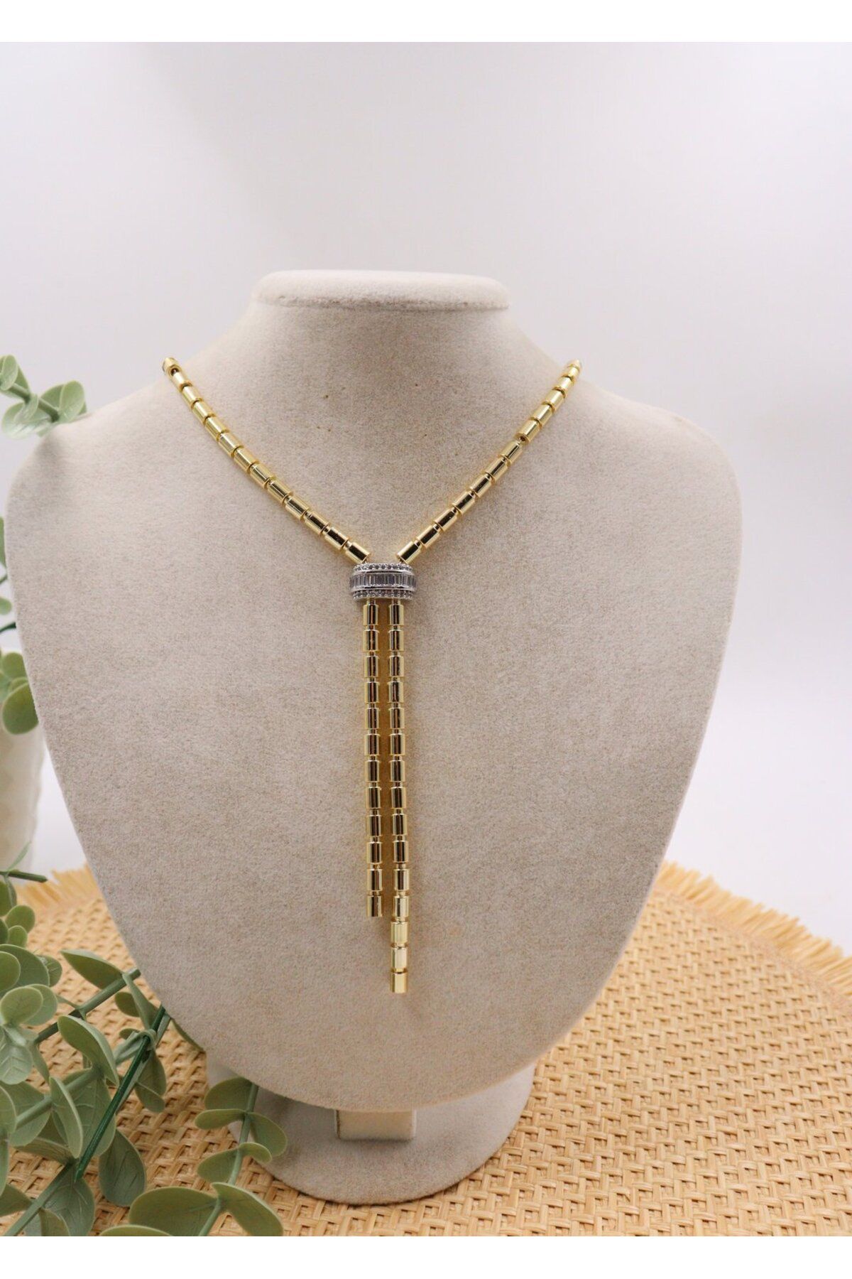 mercanjewelry VİP Zirkon Taşlı Asansör Model Kolye