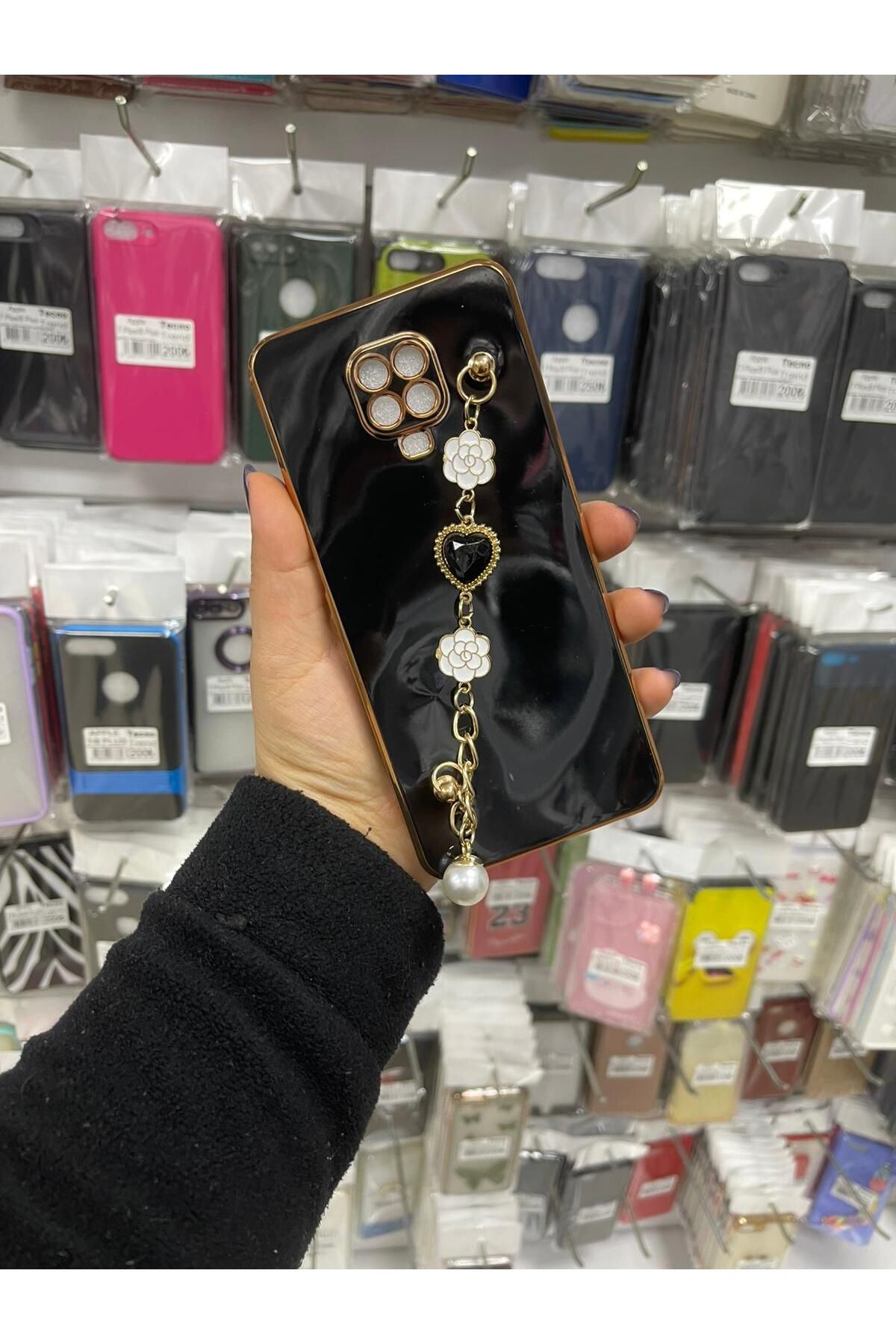 TECNOTREND Redmi Note 9 Pro/Note 9s Uyumlu el tutamaclı kamera korumalı taka silikon kapak