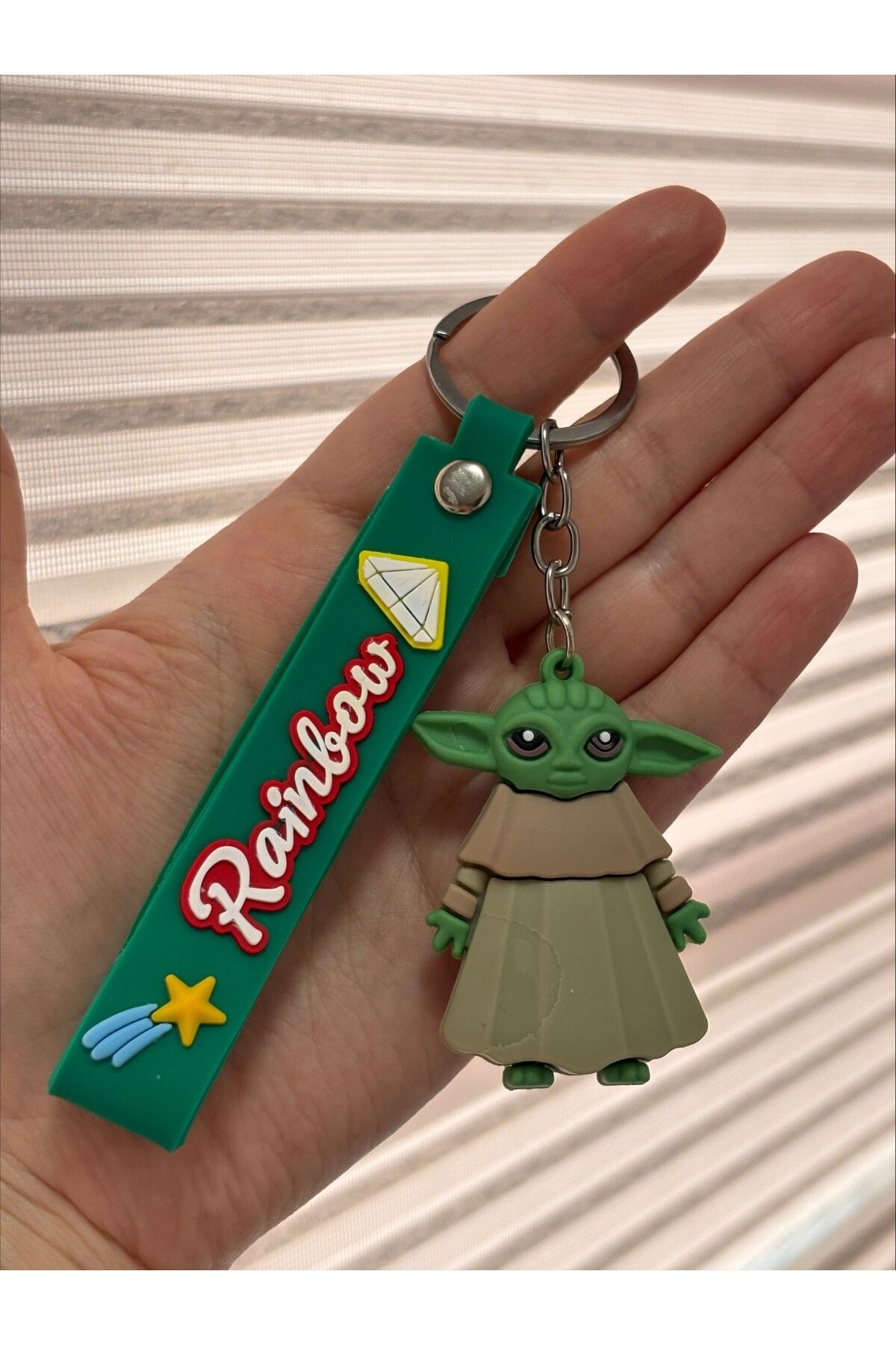 İZMİR.ACCESSORİZE TAKI & BİJUTERİ & AKSESUAR ÇİZGİ FİLM STAR WARS BABY YODA MANDALORİAN THE CHİLD GROGU 3D SLİKON ANAHTARLIK & ÇANTA AKSESUAR