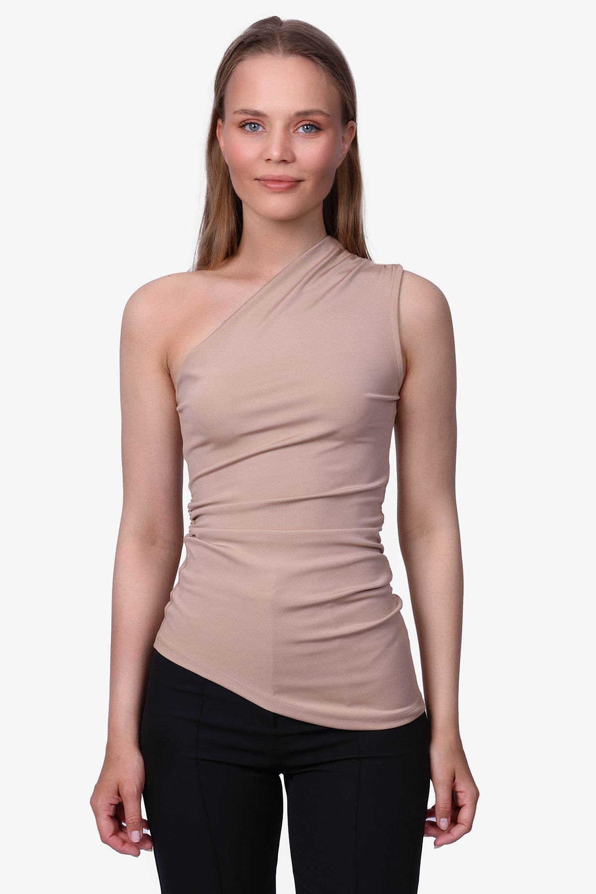 World Fashion Trends Tek Omuz Kolsuz Bluz JT4089