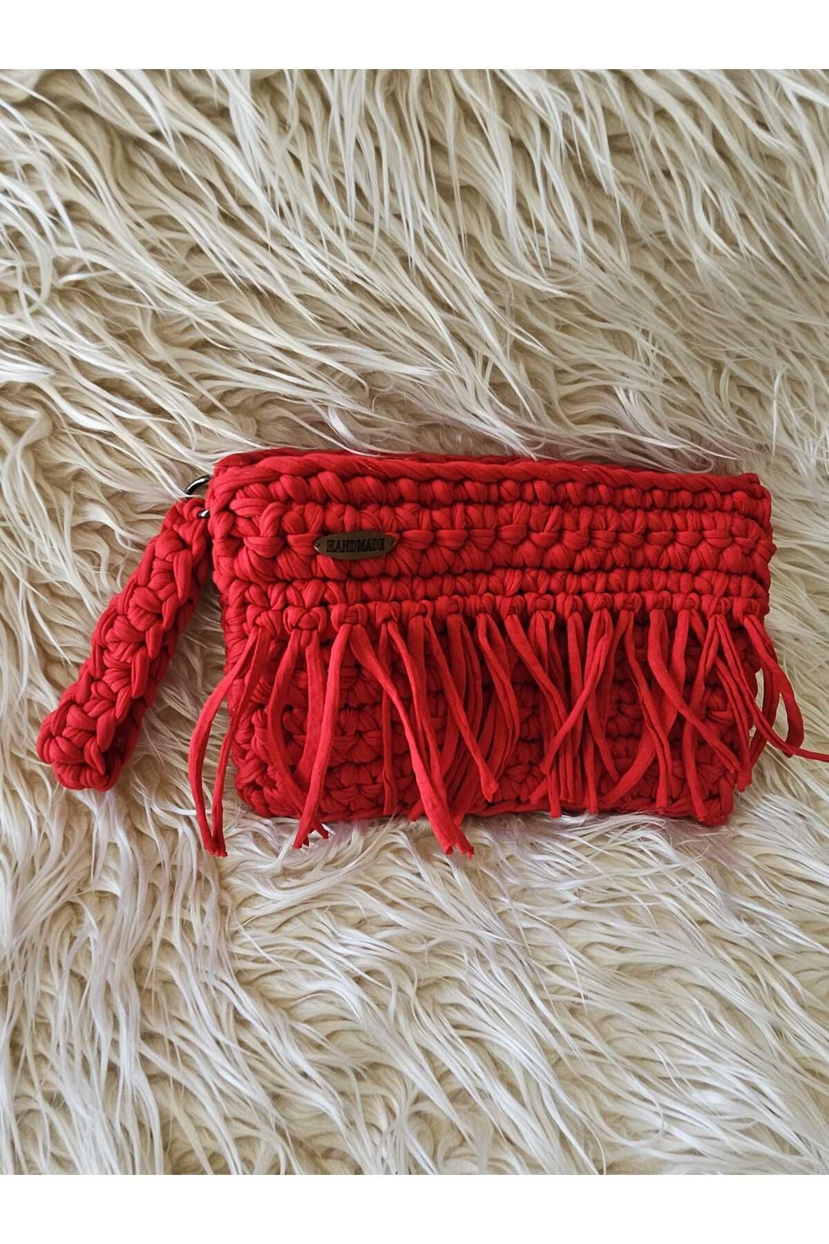 myshopen örü clutch çanta kırmızı