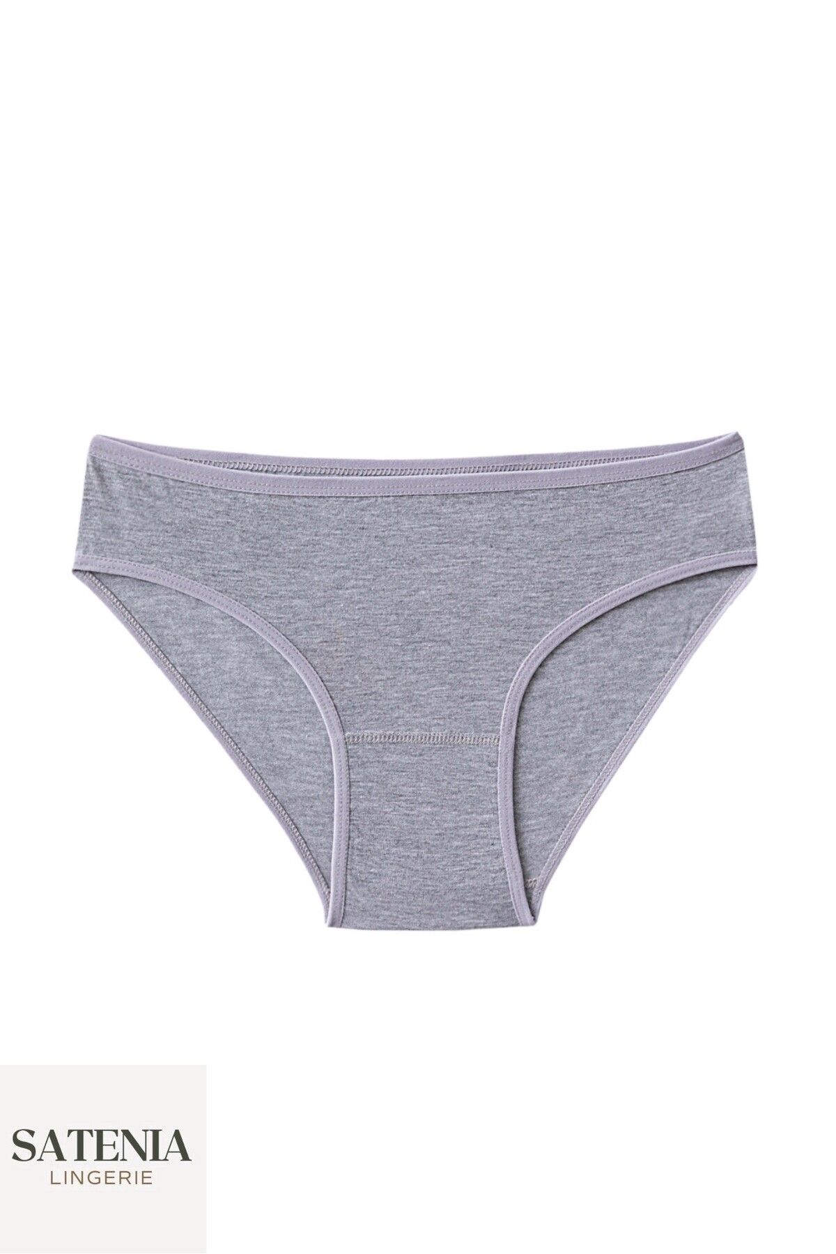 SATENIA LINGERIE-سراويل بيكيني نسائية يومية من القطن والليكرا مكونة من 3 قطع 3