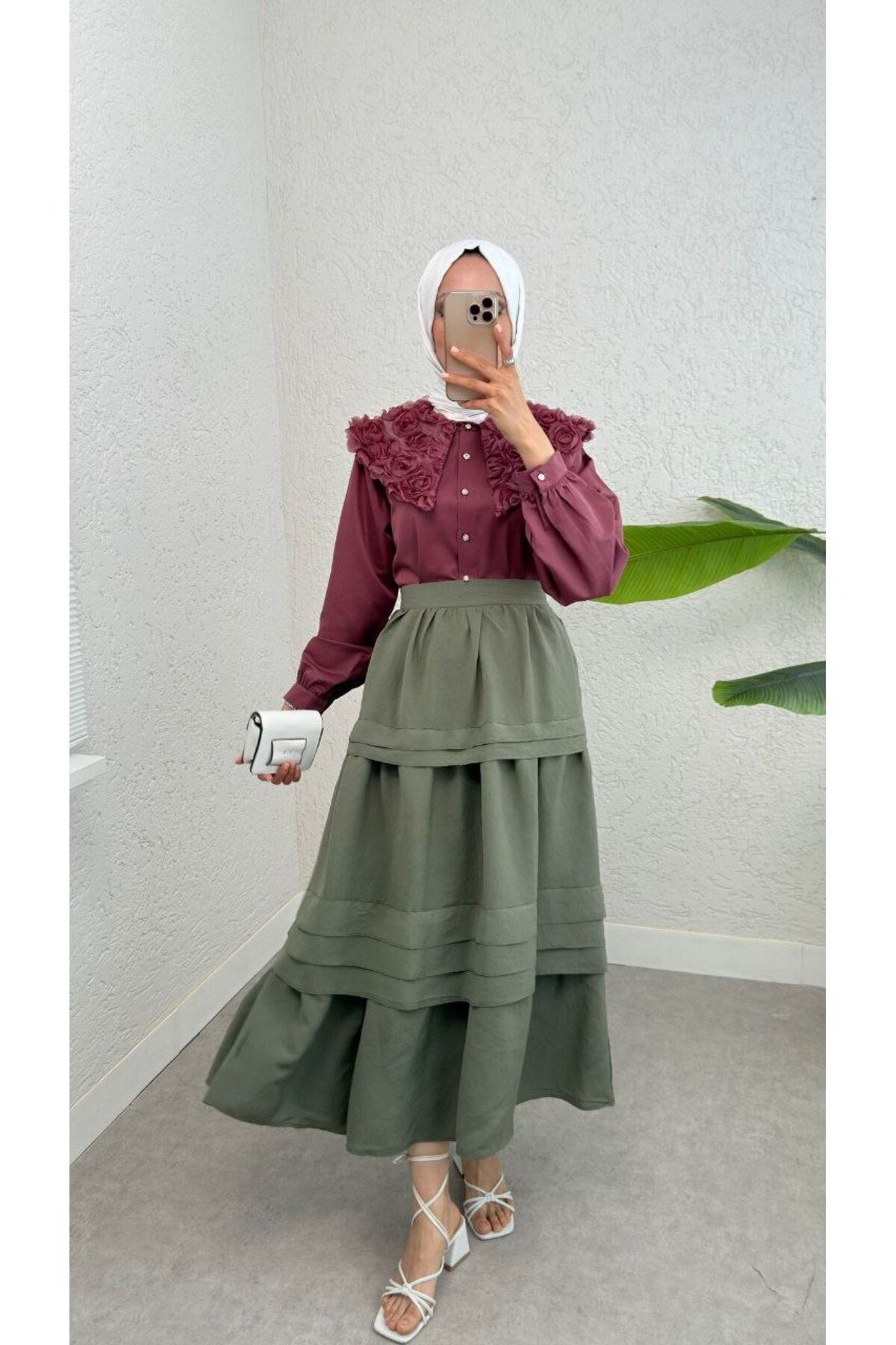 BisuModa FIRFIR DETAYLI İNCE MODAL KUMAŞ ETEK