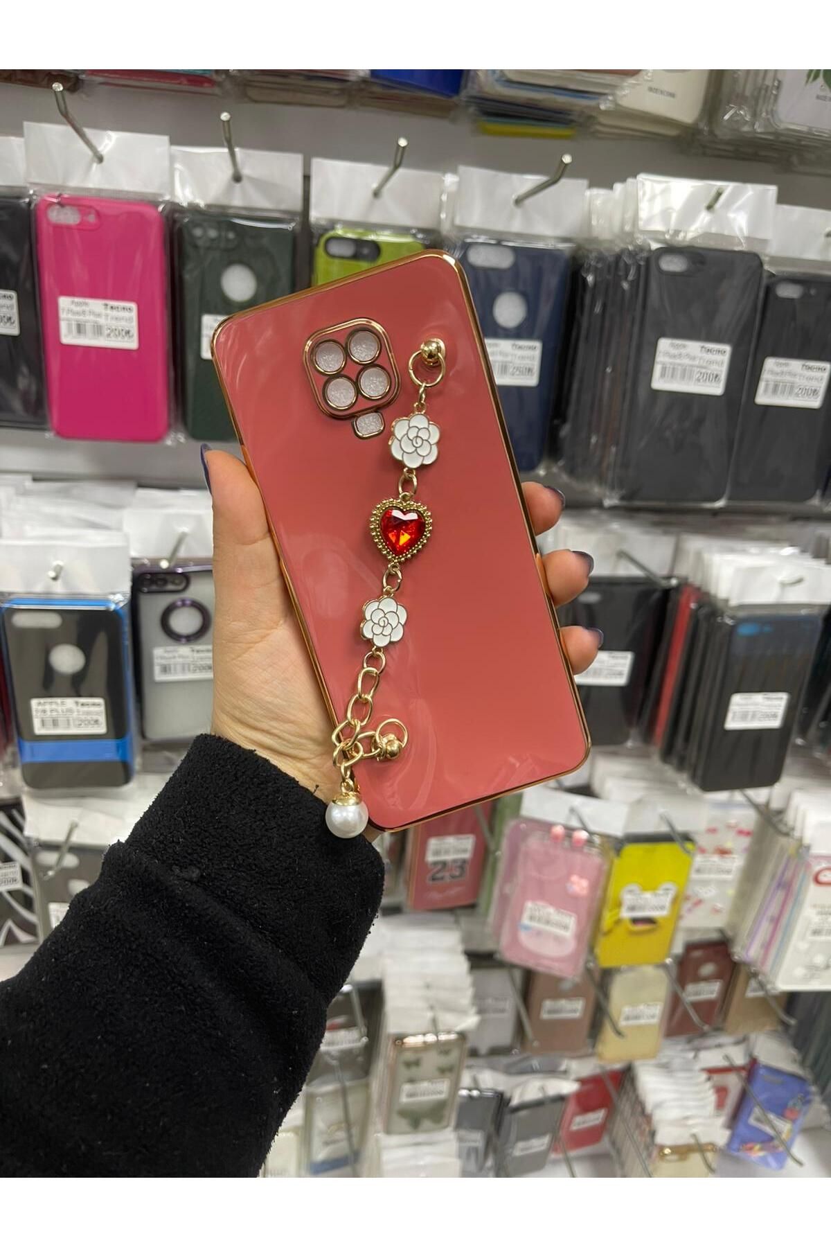 TECNOTREND Redmi Note 9 Pro/Note 9s Uyumlu el tutamaclı kamera korumalı taka silikon kapak