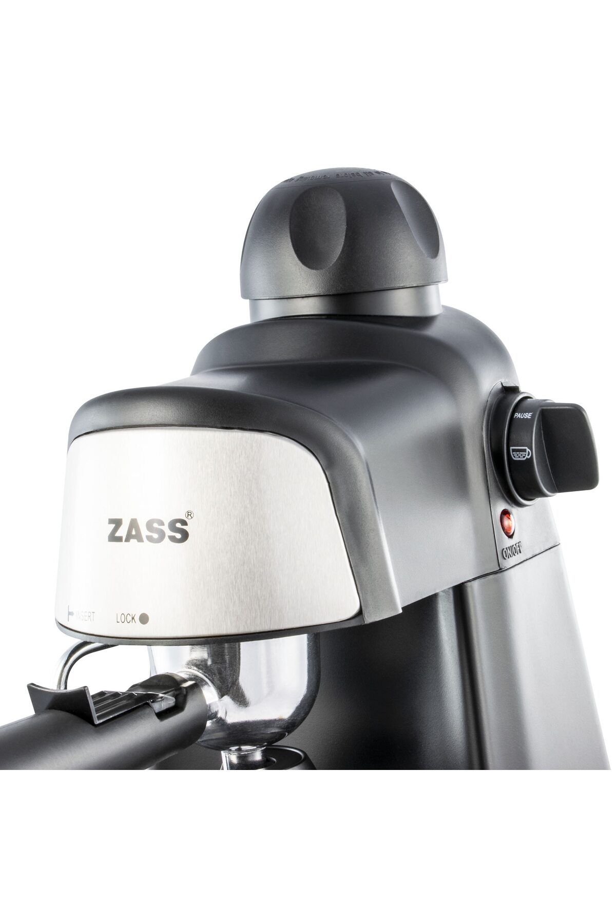 Zass-Manual Espresso Machine Zem 05, 800w, Cappuccino Device, Black 4