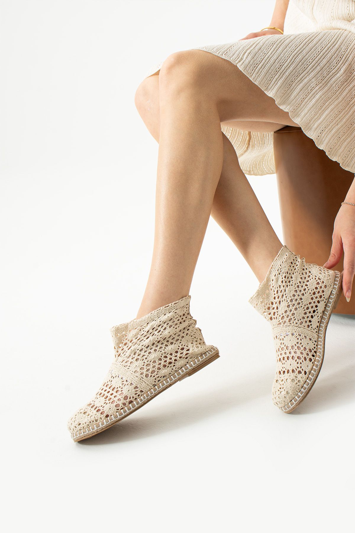 ROLANDA SHOES OYA DANTELLİ YAZLIK BOT