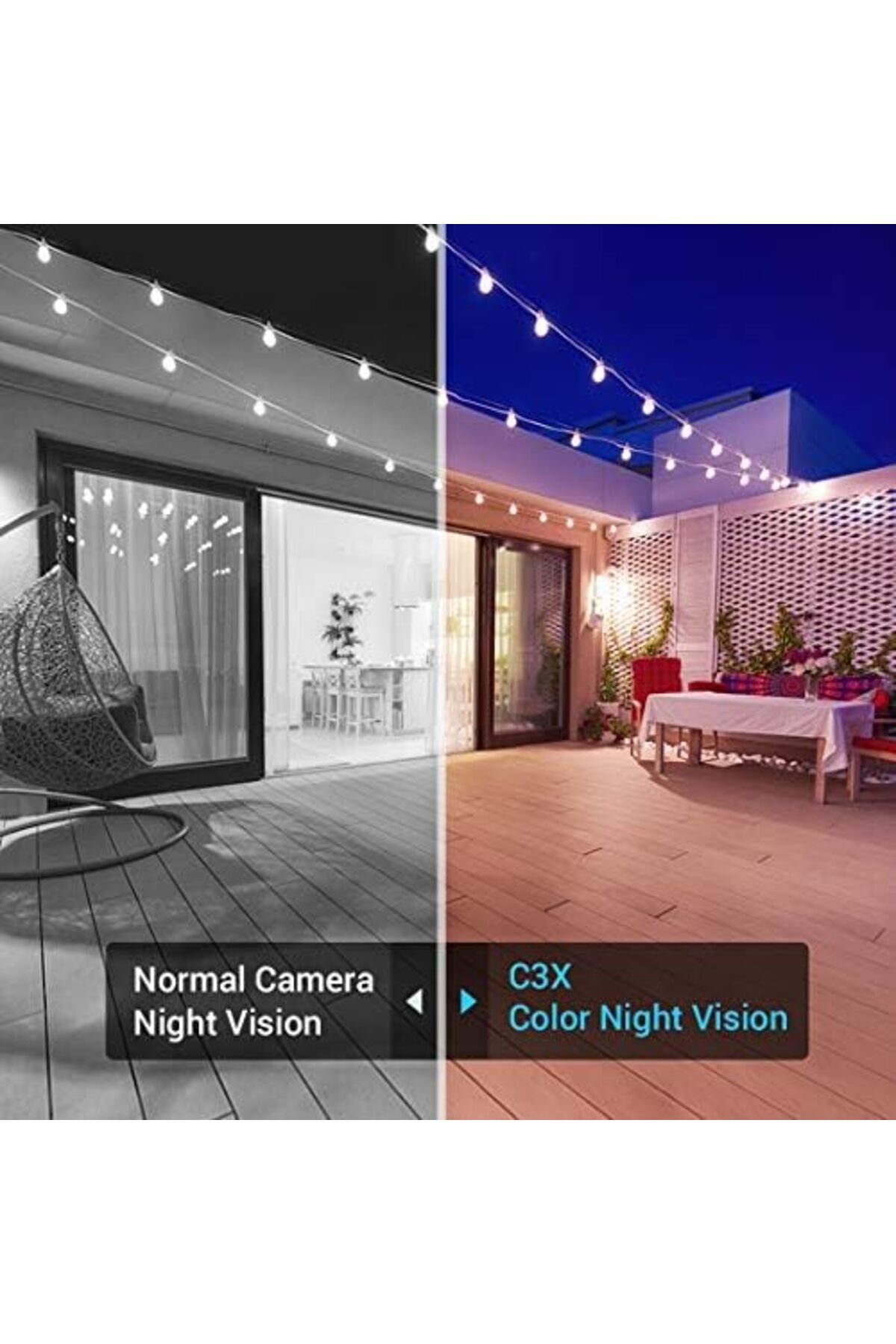 EZVIZ-Dual Lens C3X Wi-Fi Camera with Color Night Vision, Human and Vehicle Detection, Weather Resis 3