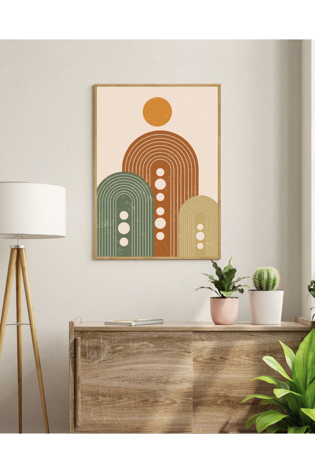 Tuba Decor Tek parça Ahşap Çerçeve Görünümlü MDF Tablo