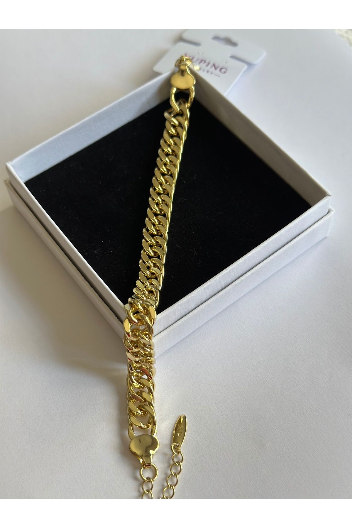 NİSSBEBE XUPİNG JEWELRY VİP Bileklik 14K Renk KARARMAZ Çelik Bileklik (DOĞALTAŞ BİLEKLİK HEDİYE)