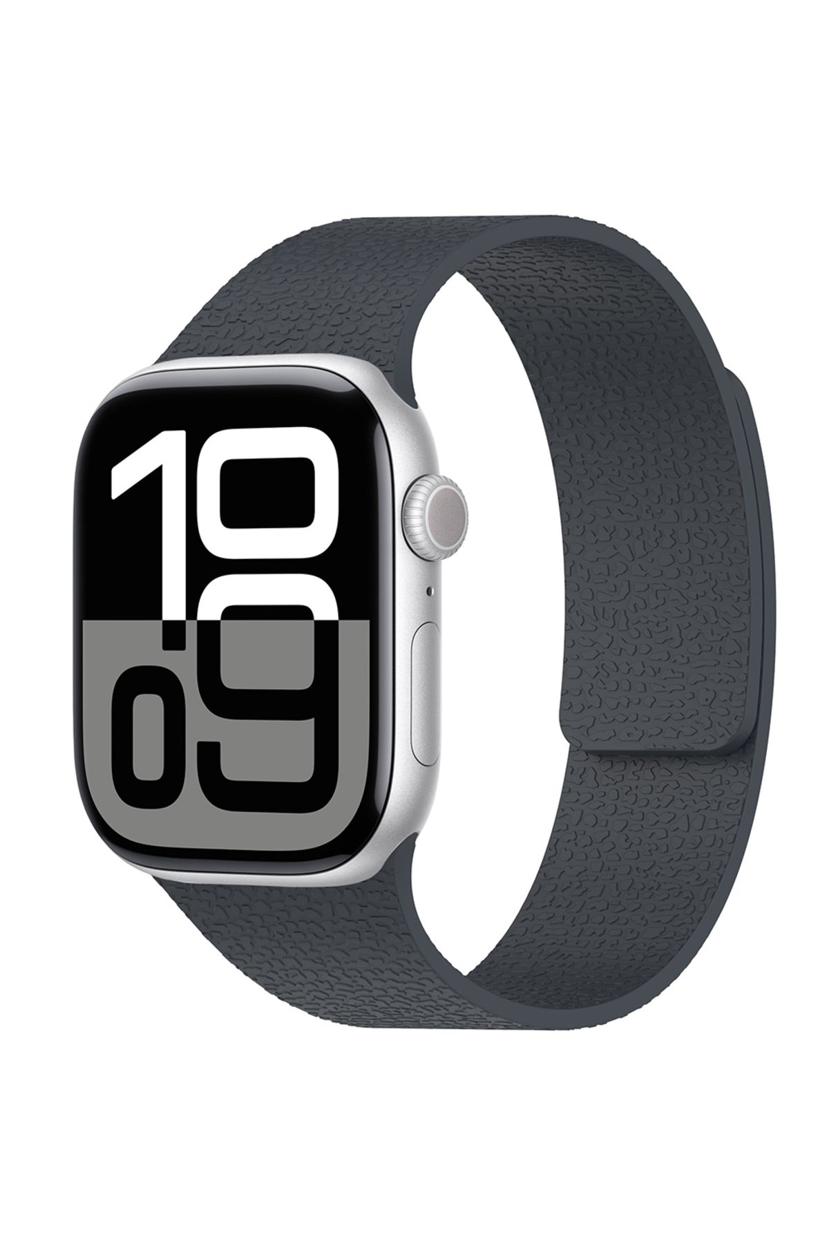 Strap U Apple Watch 3/4/5/6/7/8/9/10/se/ultra/ultra2 44mm/46mm/49mm Uyumlu Kabartma Desenli Silikon Kordon