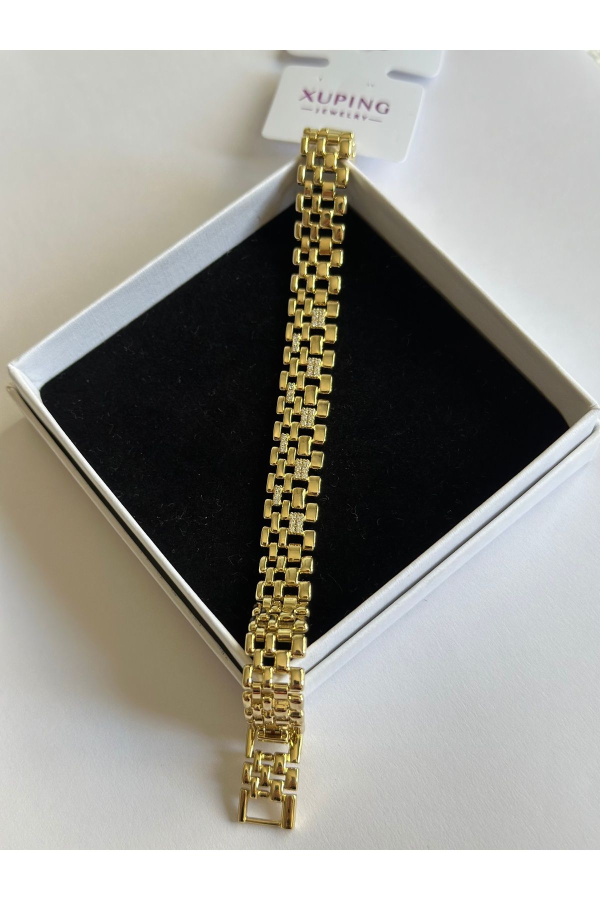 NİSSBEBE XUPİNG JEWELRY VİP Bileklik 14K Renk KARARMAZ Çelik Bileklik (DOĞALTAŞ BİLEKLİK HEDİYE)