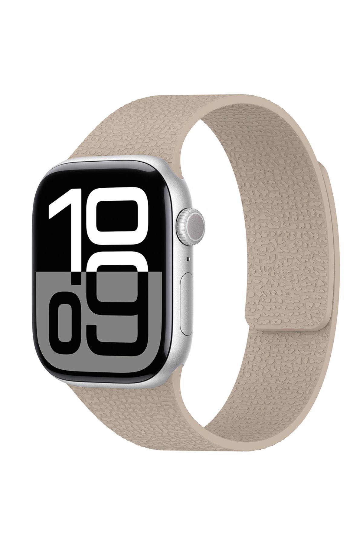 Strap U Apple Watch 3/4/5/6/7/8/9/10/se/ultra/ultra2 44mm/46mm/49mm Uyumlu Kabartma Desenli Silikon Kordon