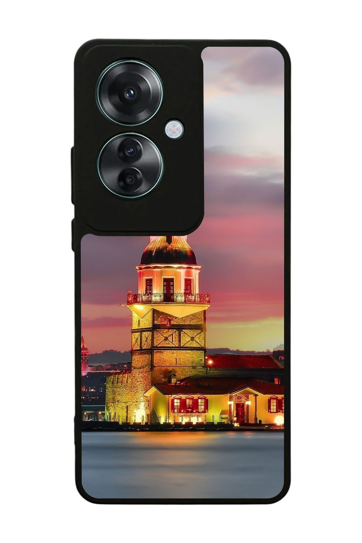 OPPO Reno 11F Uyumlu Mat Siyah Kılıf – Yumuşak Silikon, Koruyucu, Şok Emici Kapak