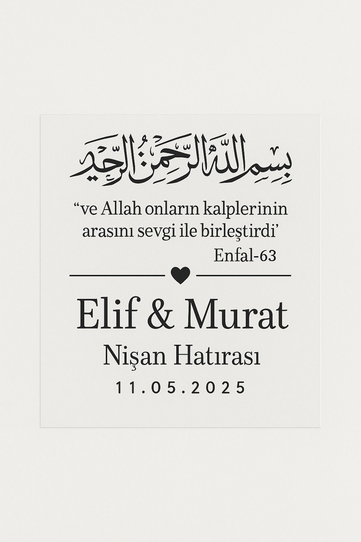 Sym Hediyelik 110 Adet Kişiye Özel Takvimli Kına Nişan Söz Nikah Düğün Etiketi Şeffaf Sticker 3x3 Cm