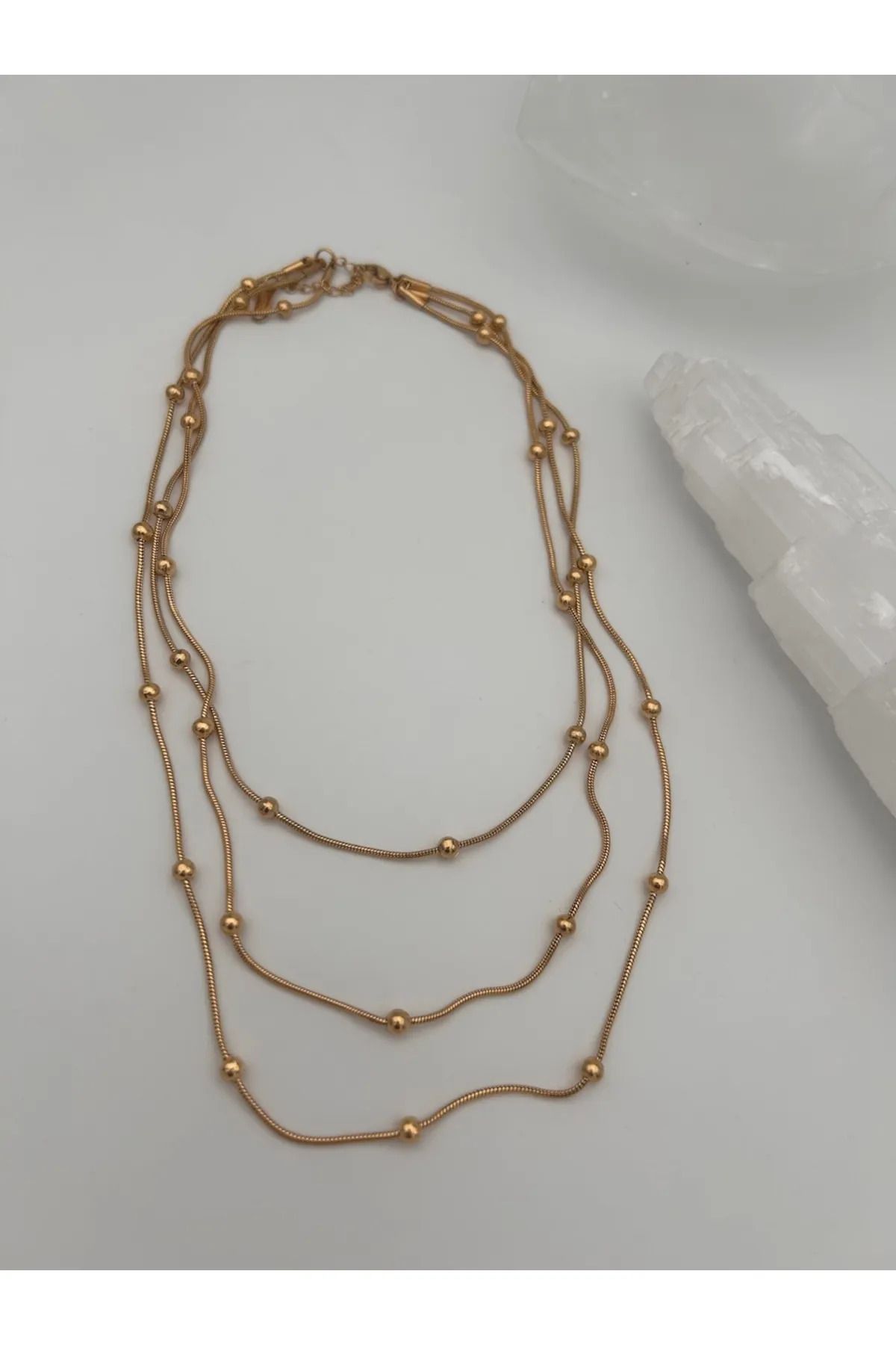 LAVİNYAMJEWELLERY 3 LÜ ÇELİK DORİKO KOLYE