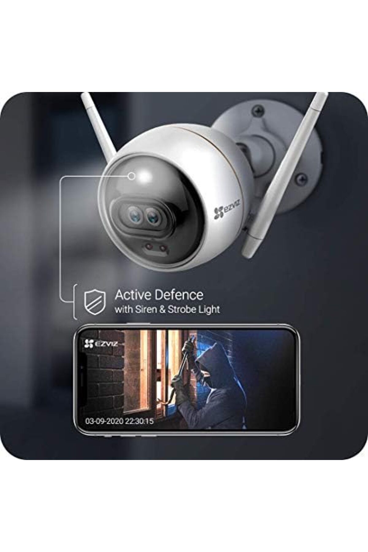 EZVIZ-Dual Lens C3X Wi-Fi Camera with Color Night Vision, Human and Vehicle Detection, Weather Resis 4