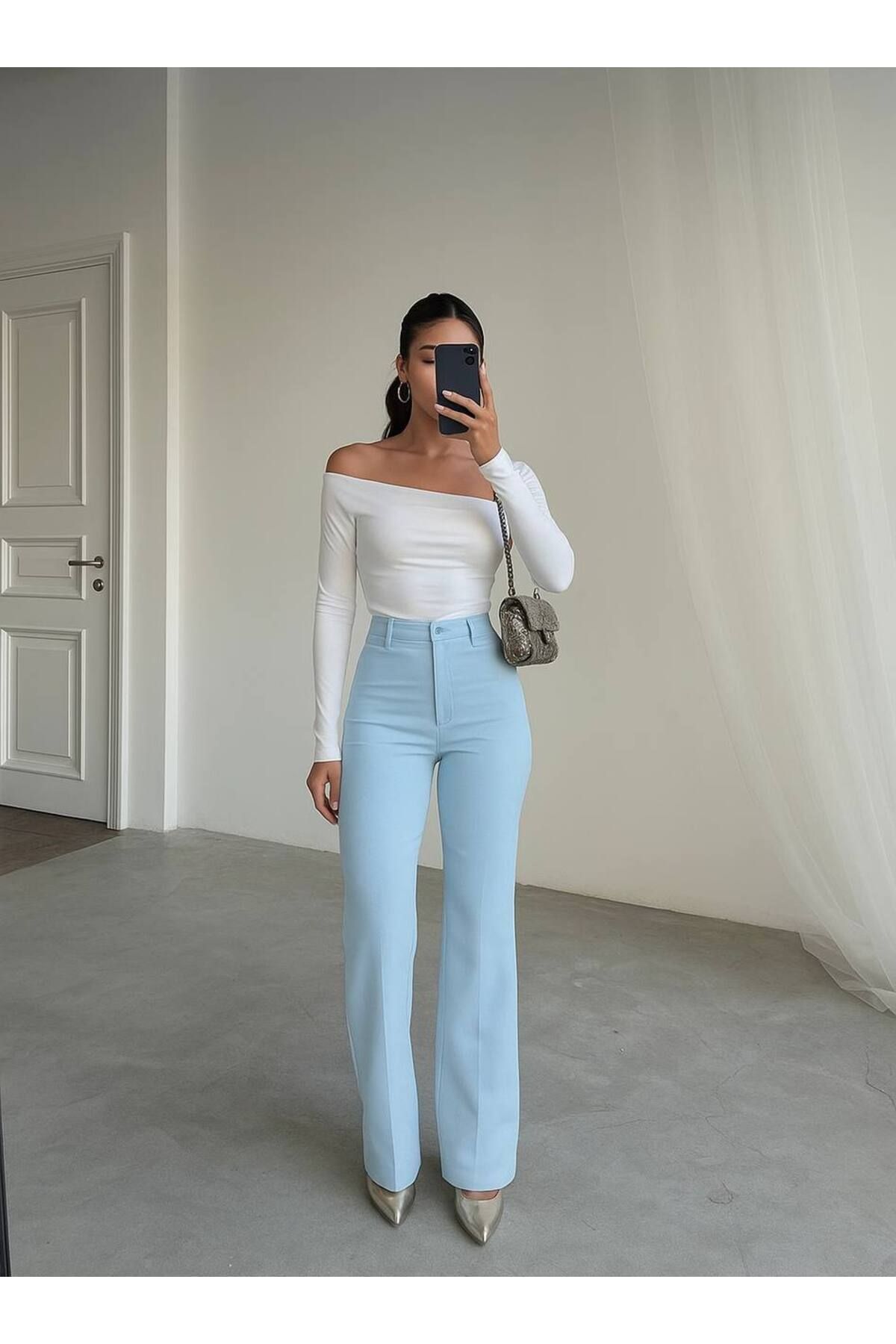 Castivo Fashion BoldFit Yüksek Bel Düz Paça Pantolon