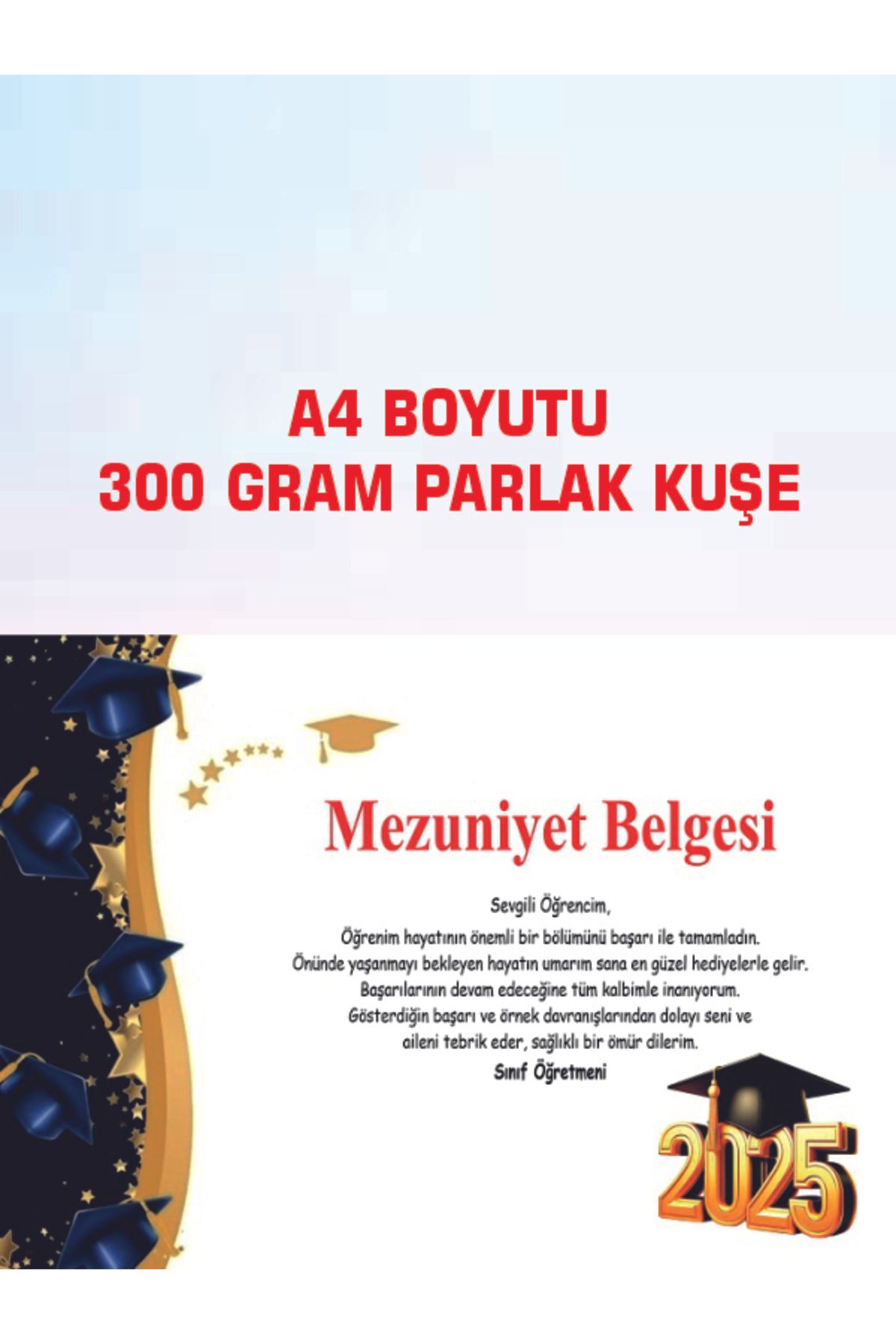 Okul Materyali MEZUNİYET BELGESİ 40 ADET